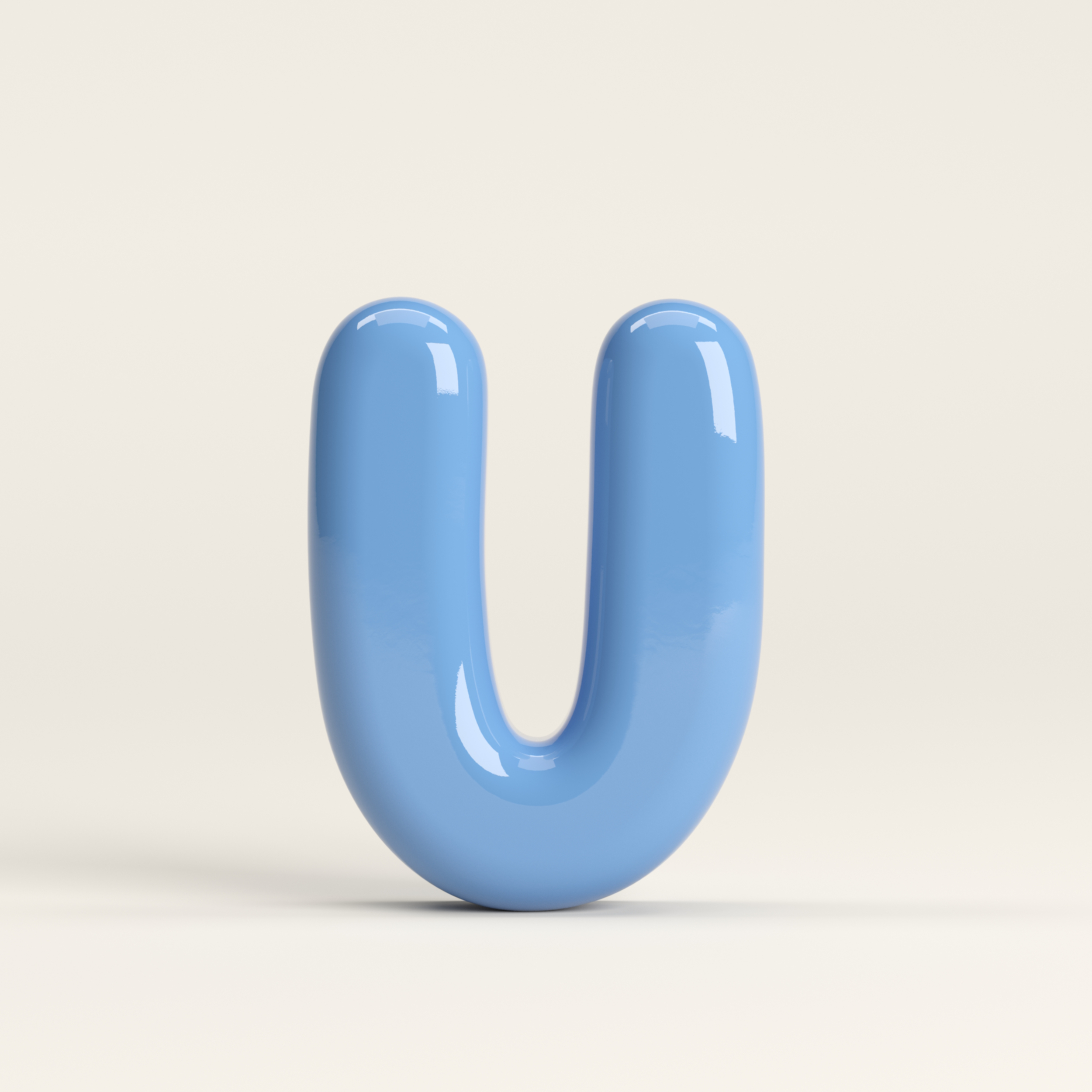 Letter U – handcrafted ceramic decor