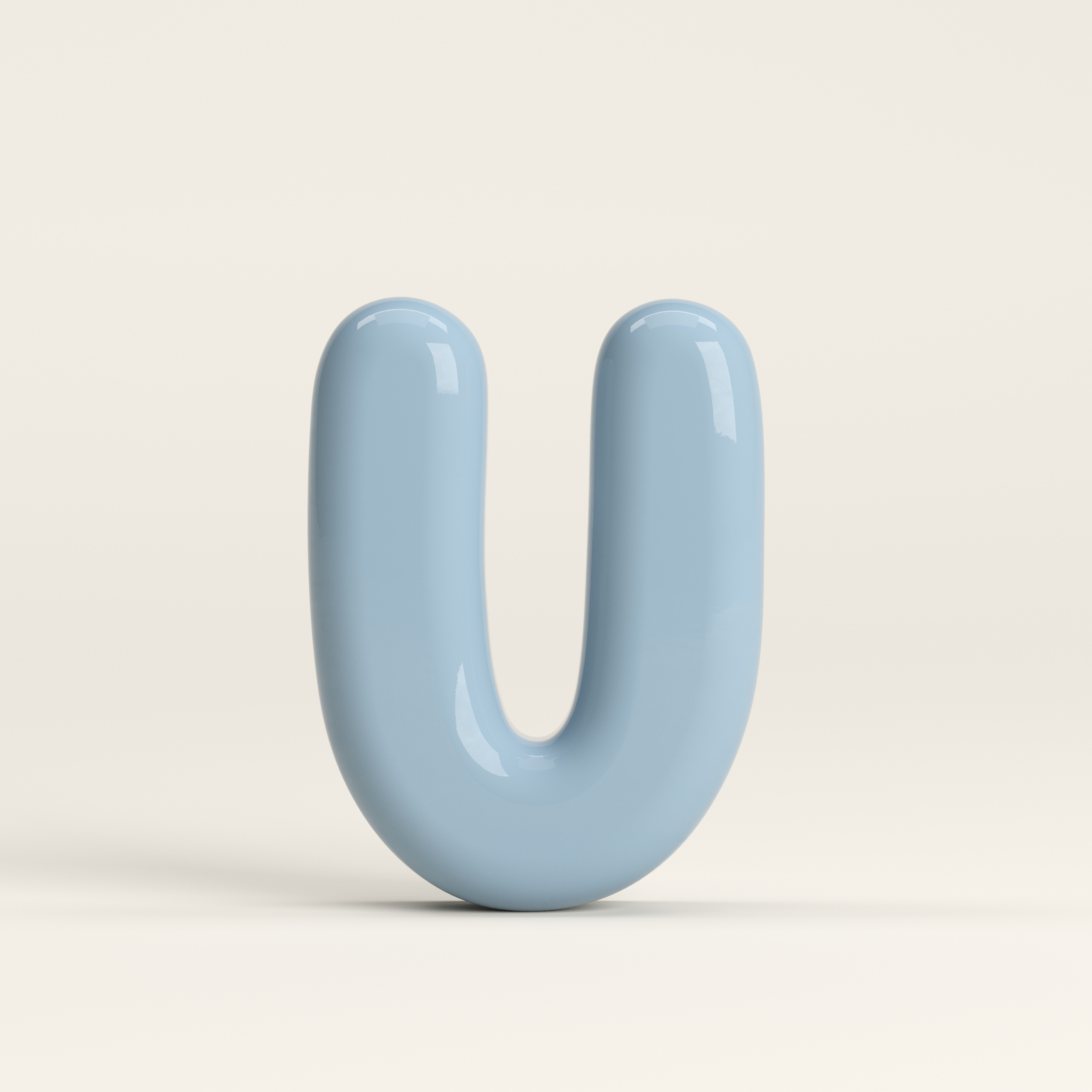 Letter U – handcrafted ceramic decor