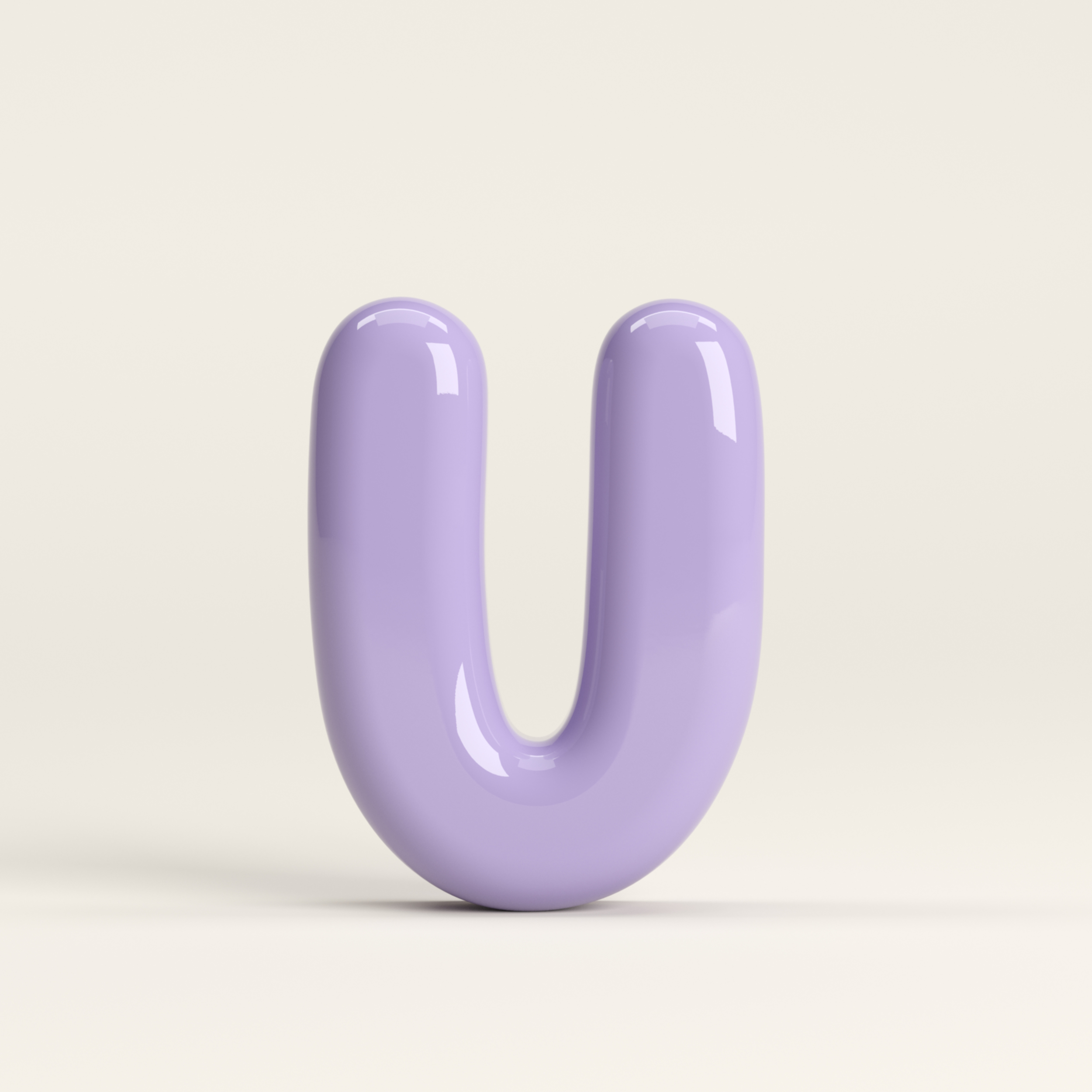 Letter U – handcrafted ceramic decor