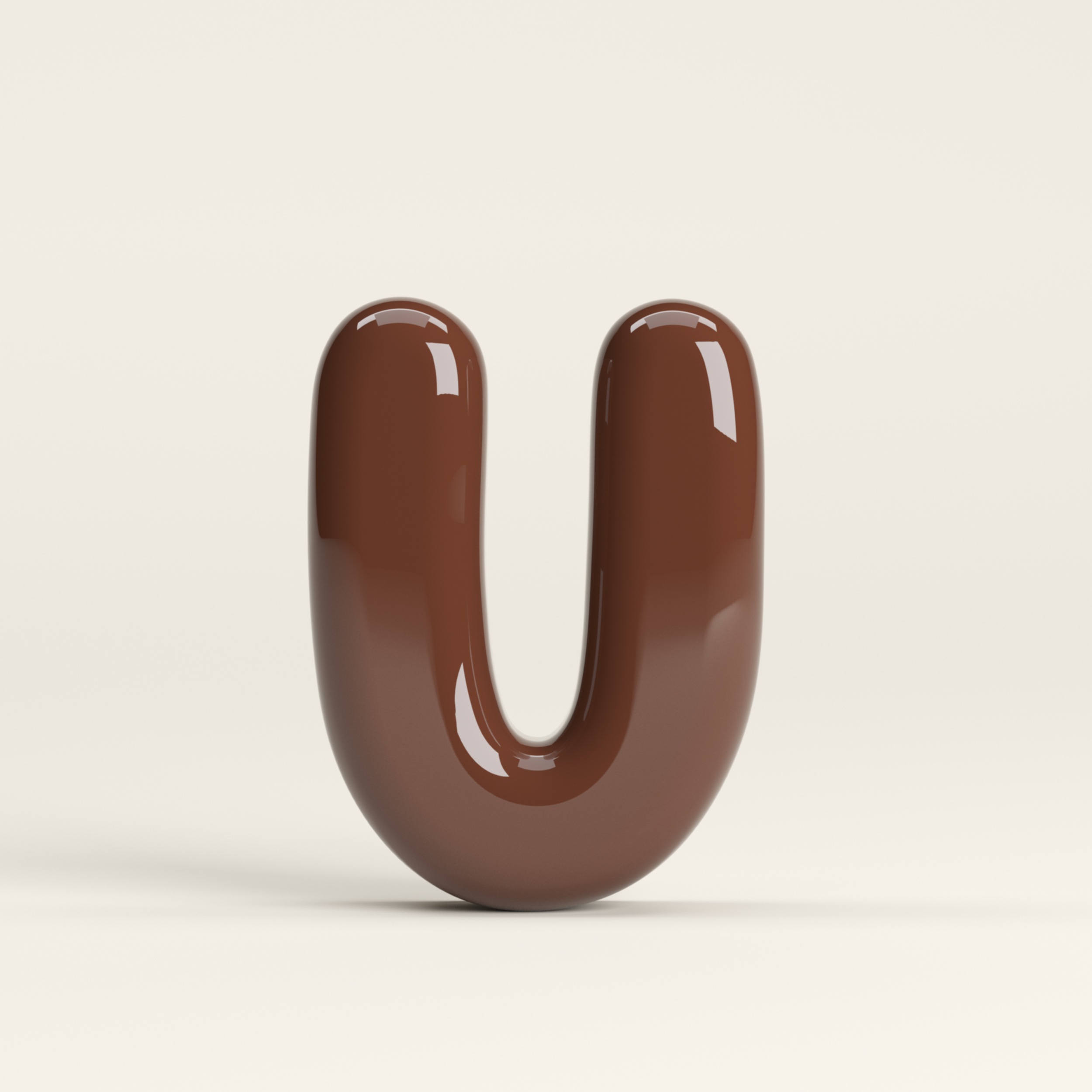 Letter U – handcrafted ceramic decor