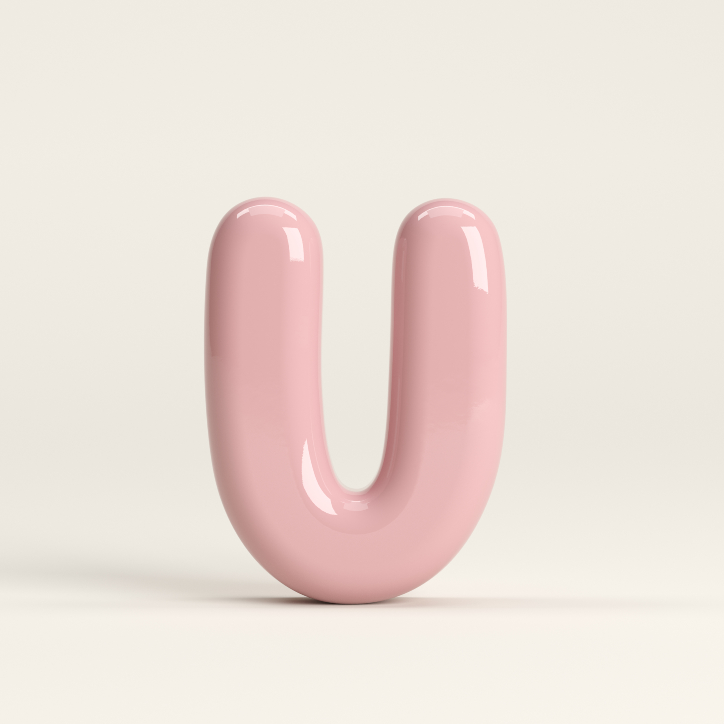 Letter U – handcrafted ceramic decor