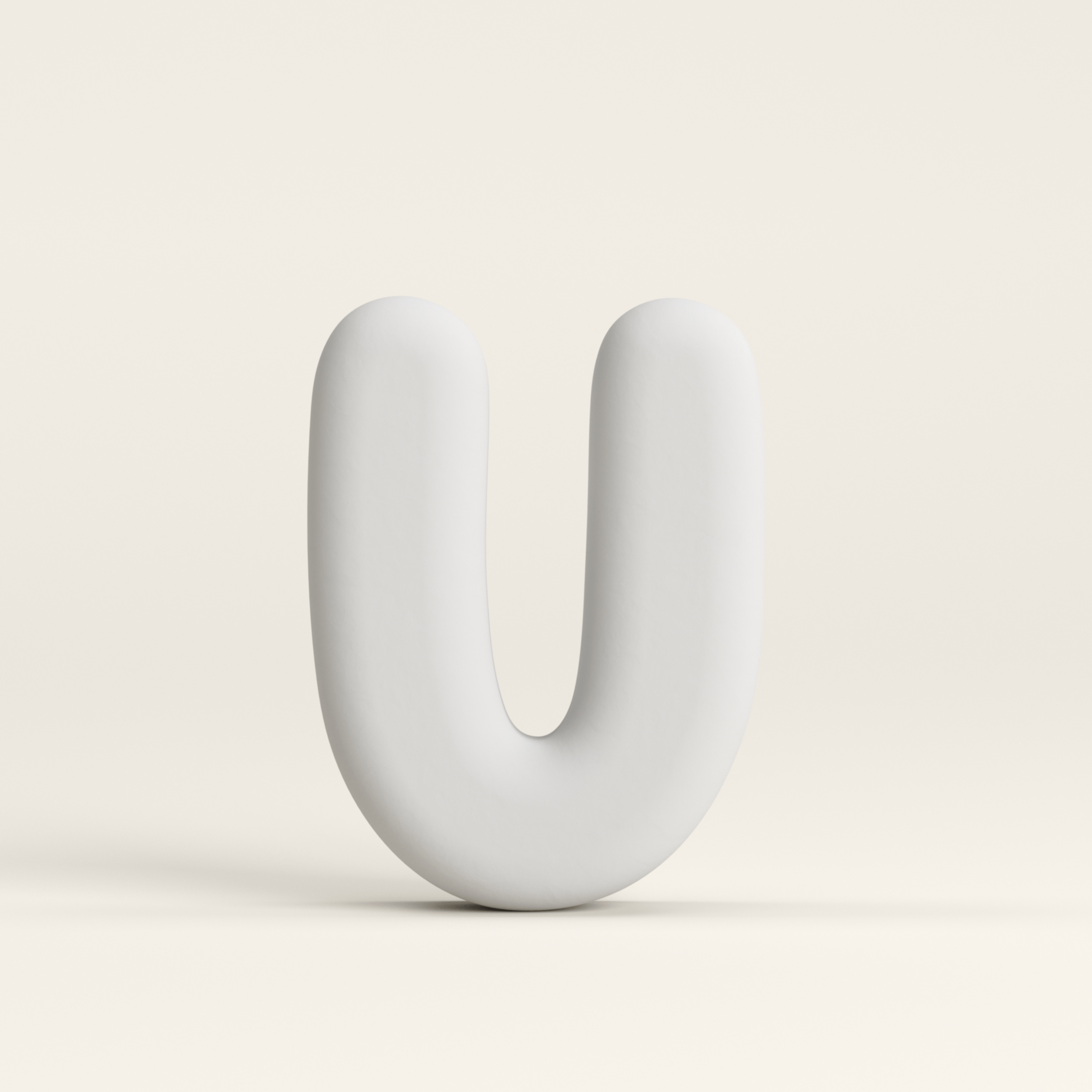 Letter U – Unglazed ceramic decor
