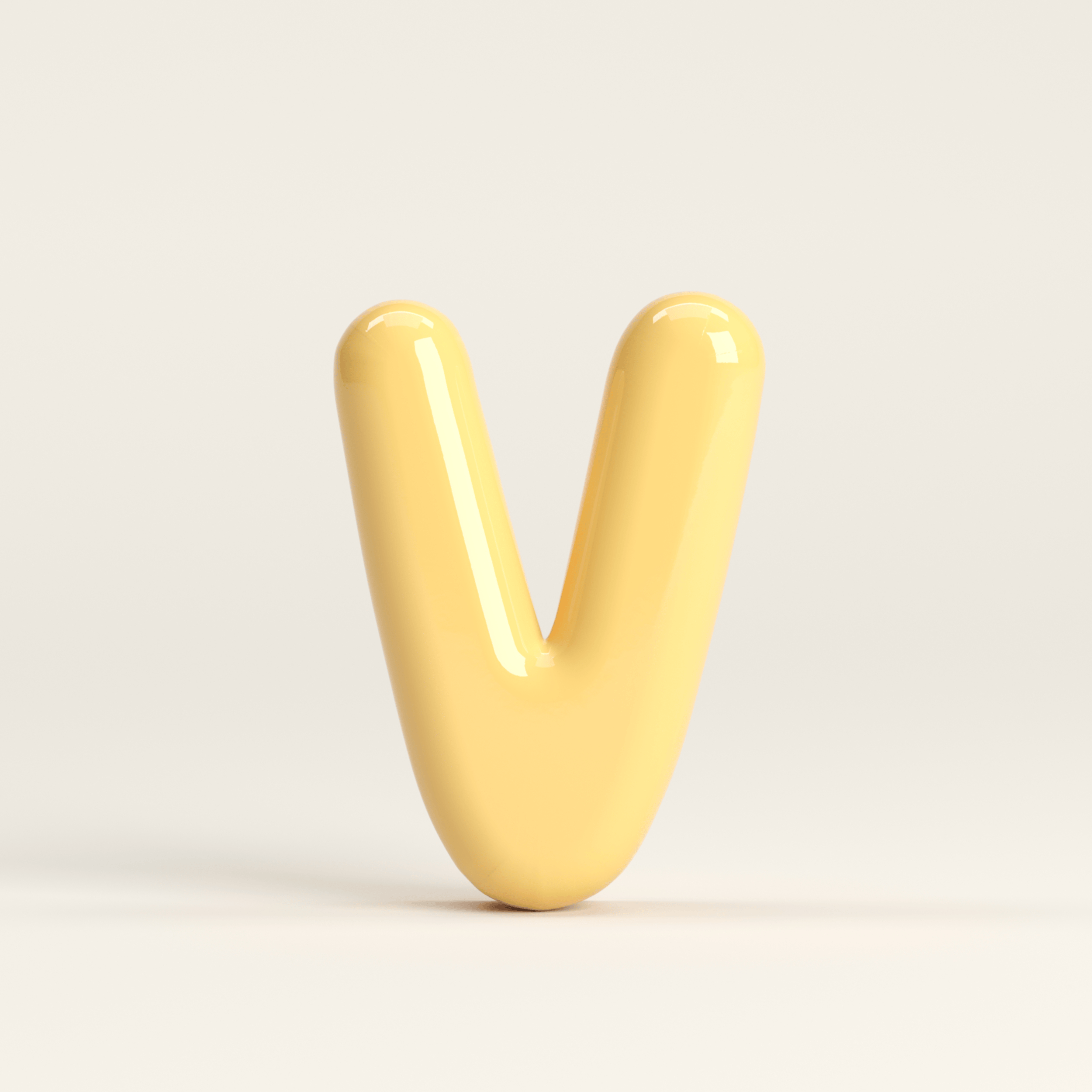 Letter V – handcrafted ceramic decor