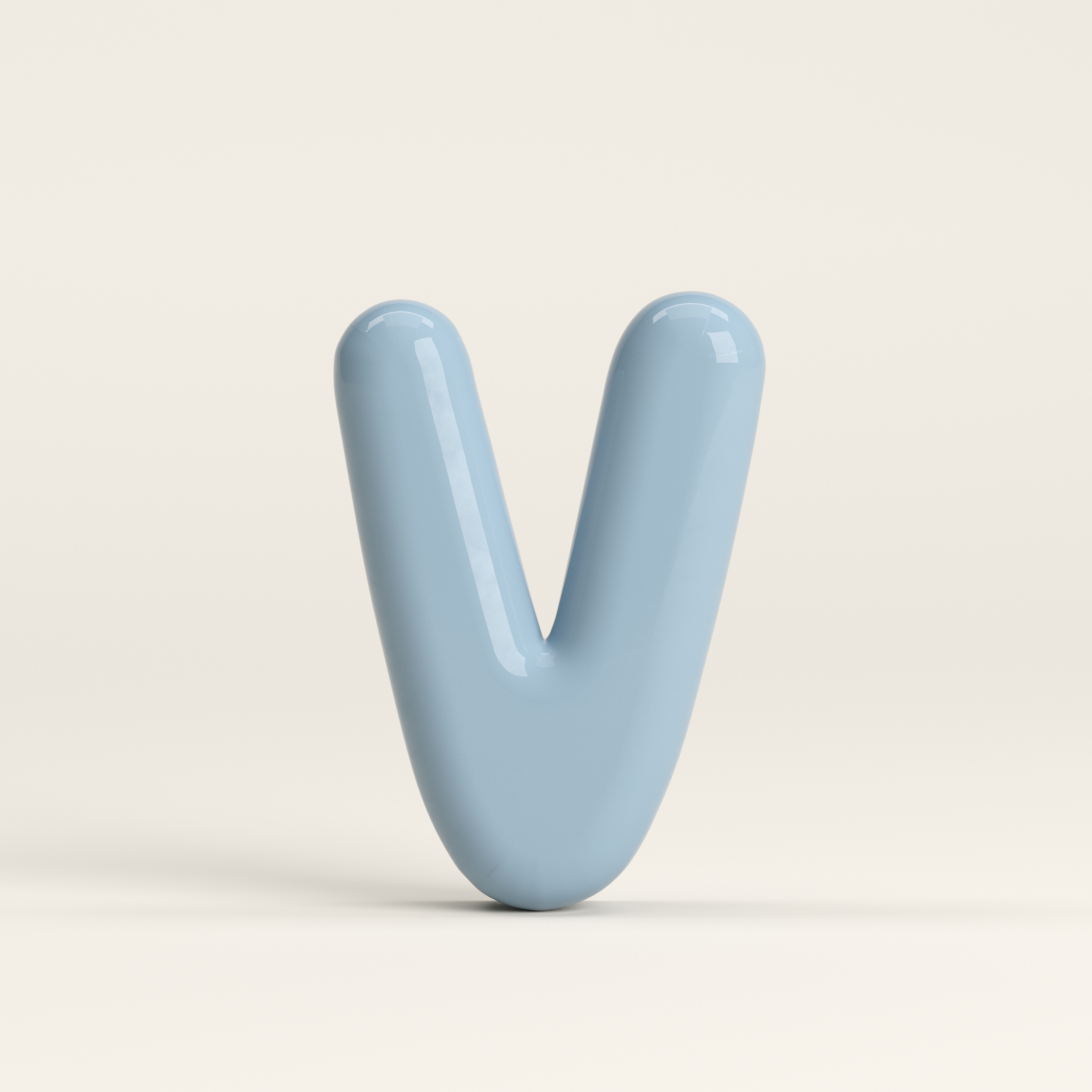 Letter V – handcrafted ceramic decor
