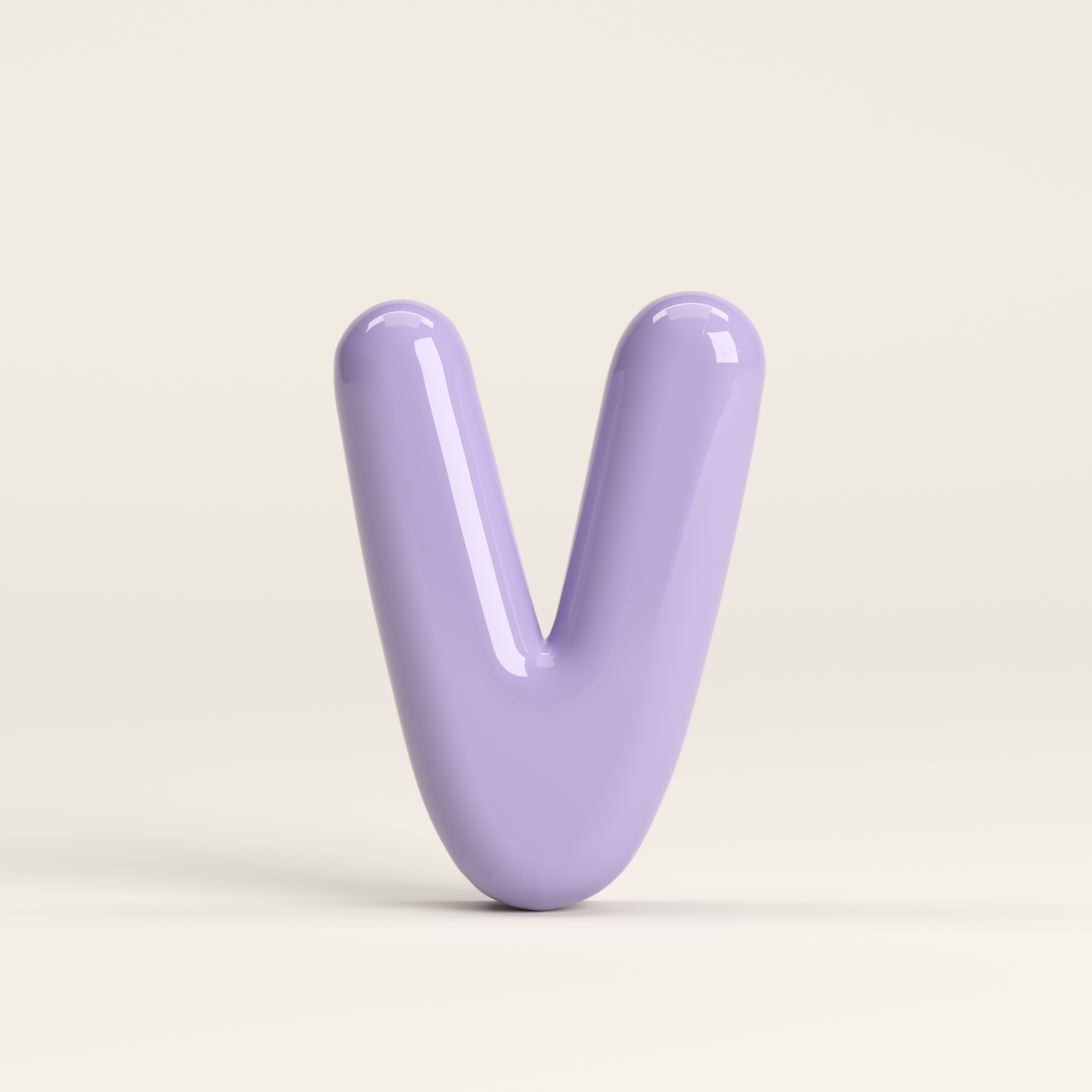 Letter V – handcrafted ceramic decor