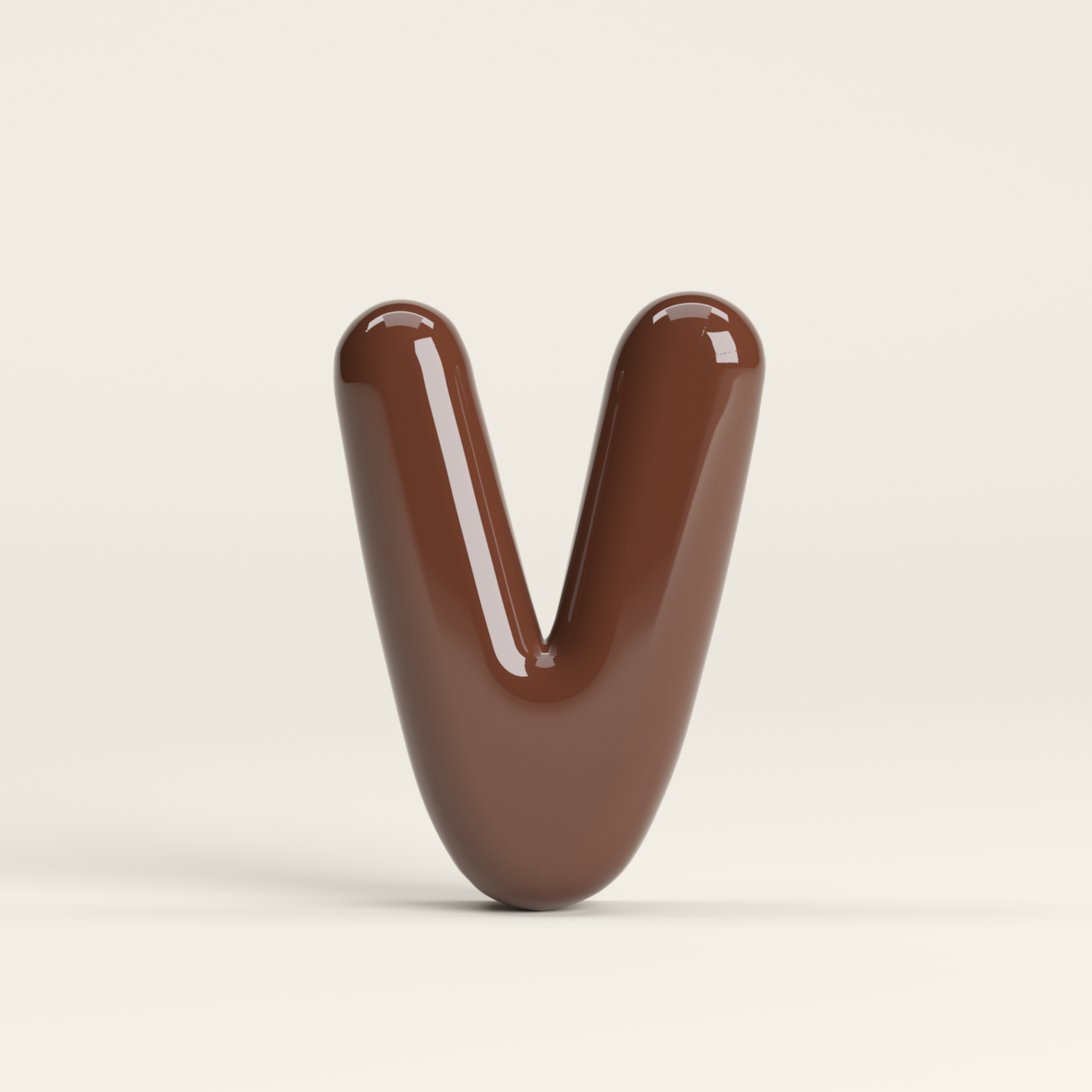 Letter V – handcrafted ceramic decor