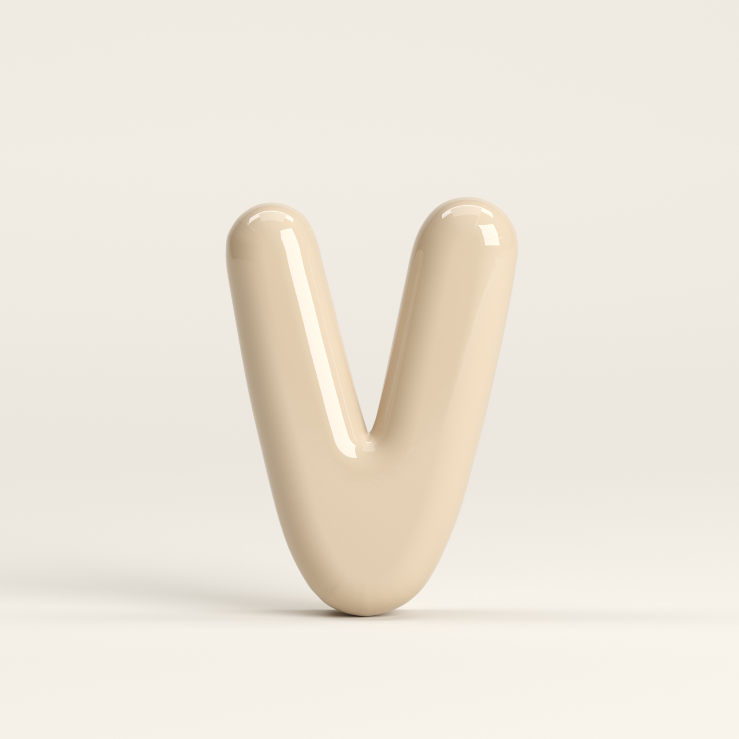 Letter V – handcrafted ceramic decor