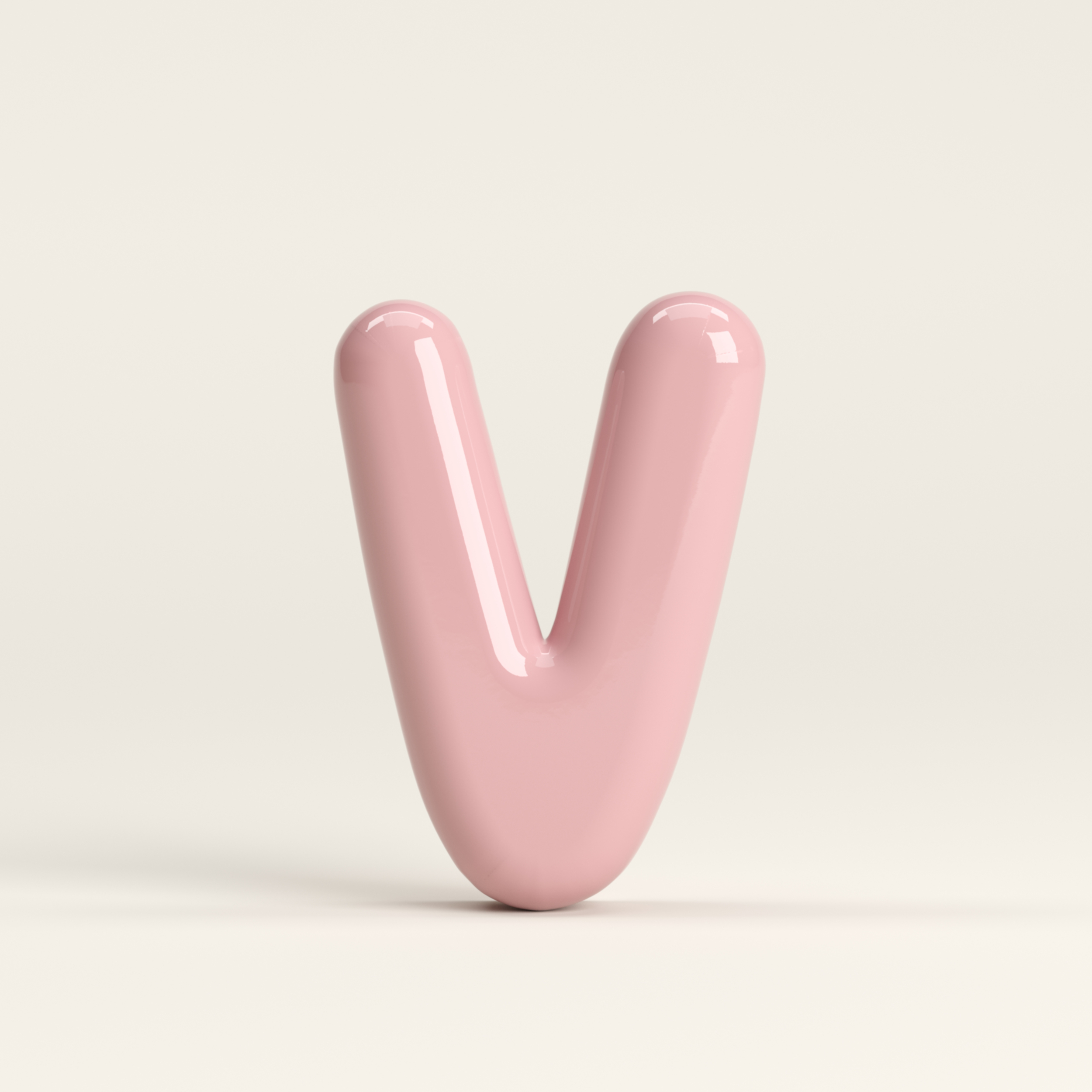 Letter V – handcrafted ceramic decor