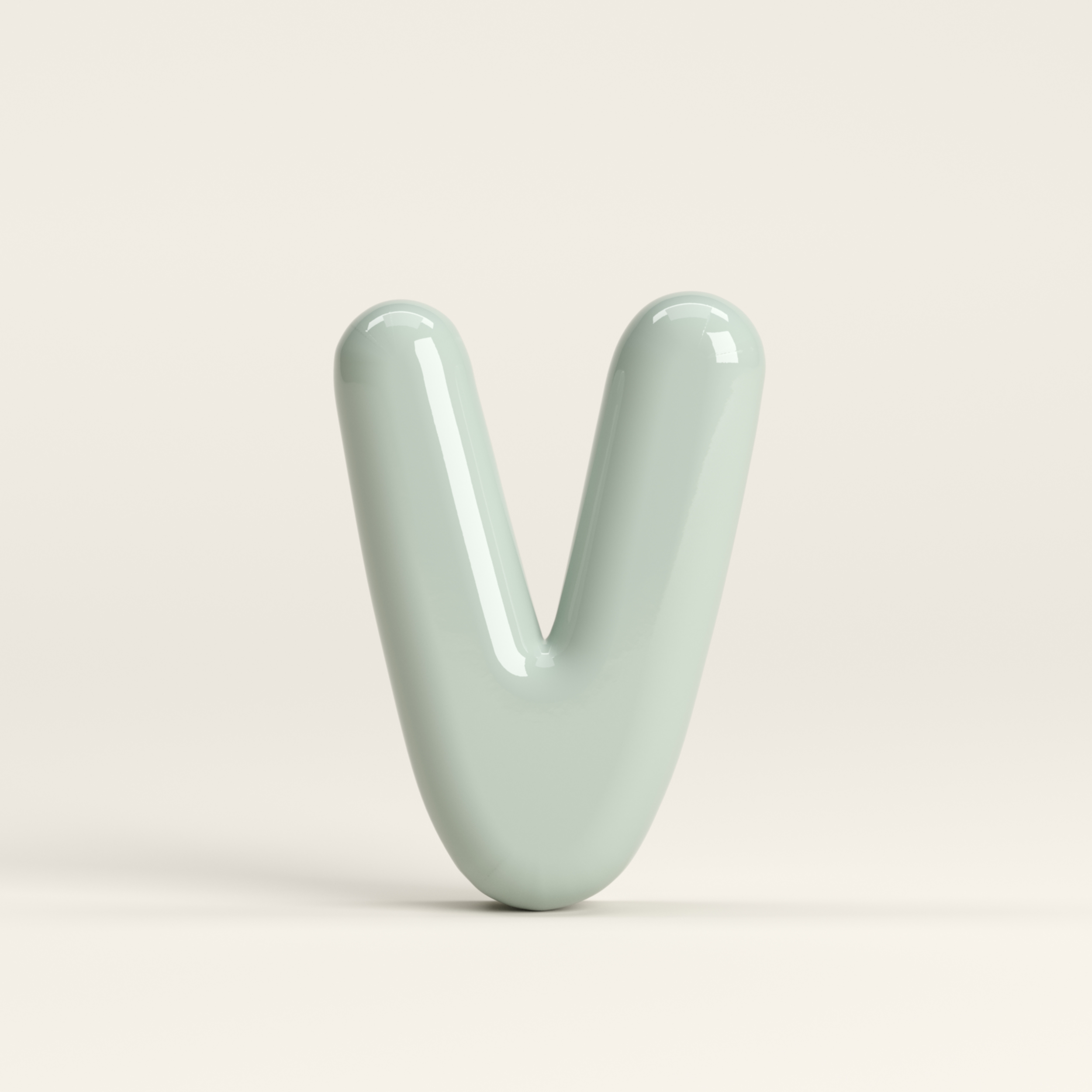 Letter V – handcrafted ceramic decor