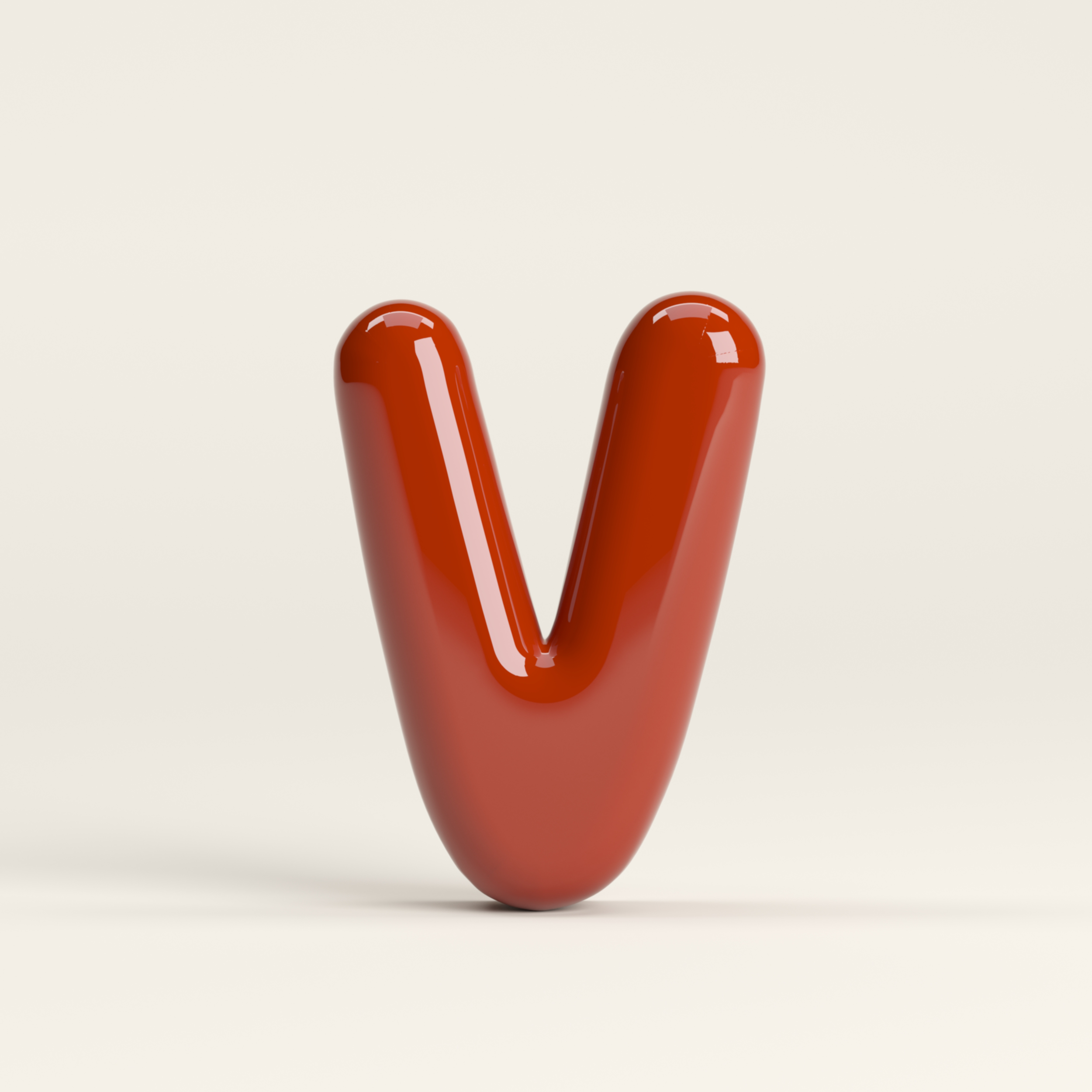 Letter V – handcrafted ceramic decor