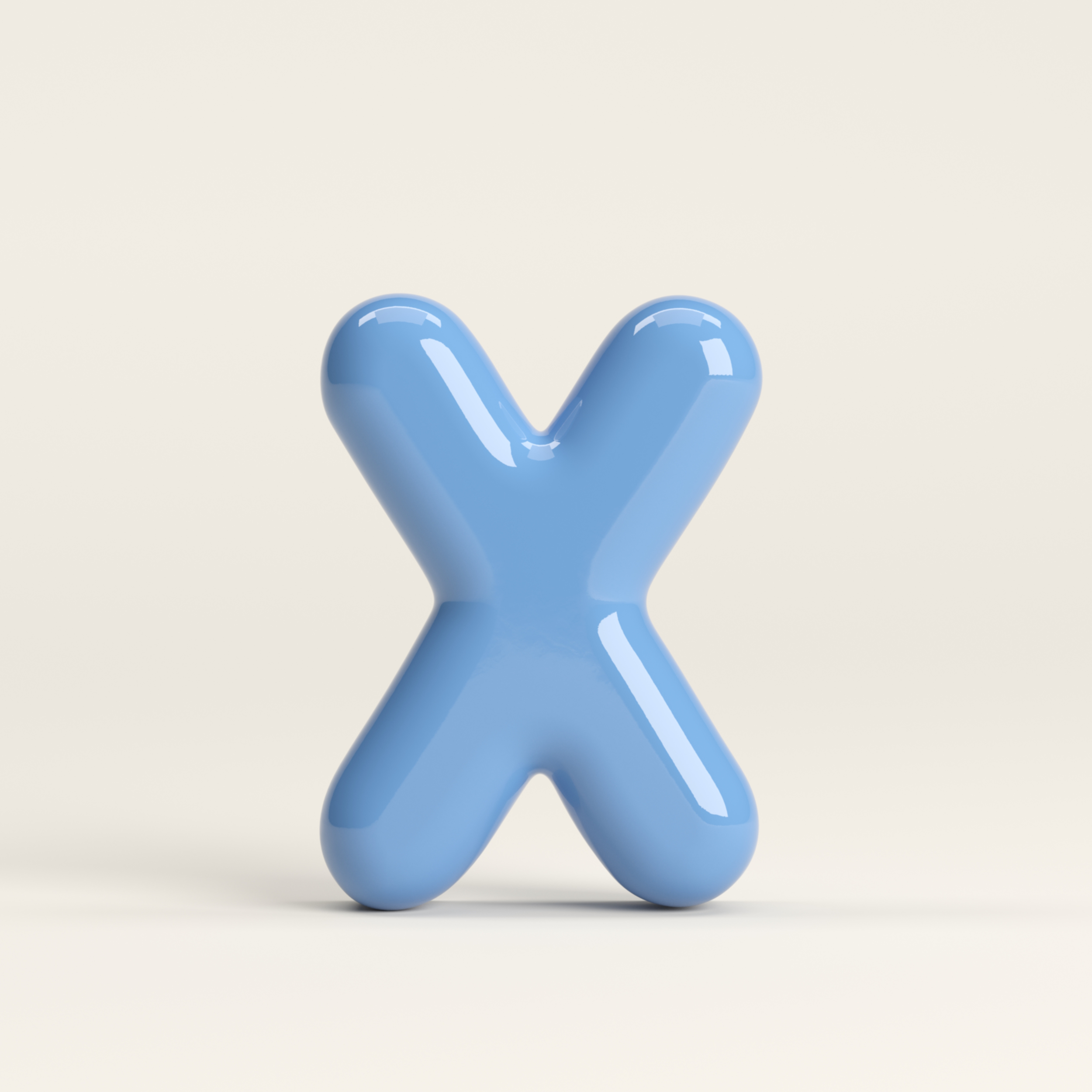 Letter X – handcrafted ceramic decor