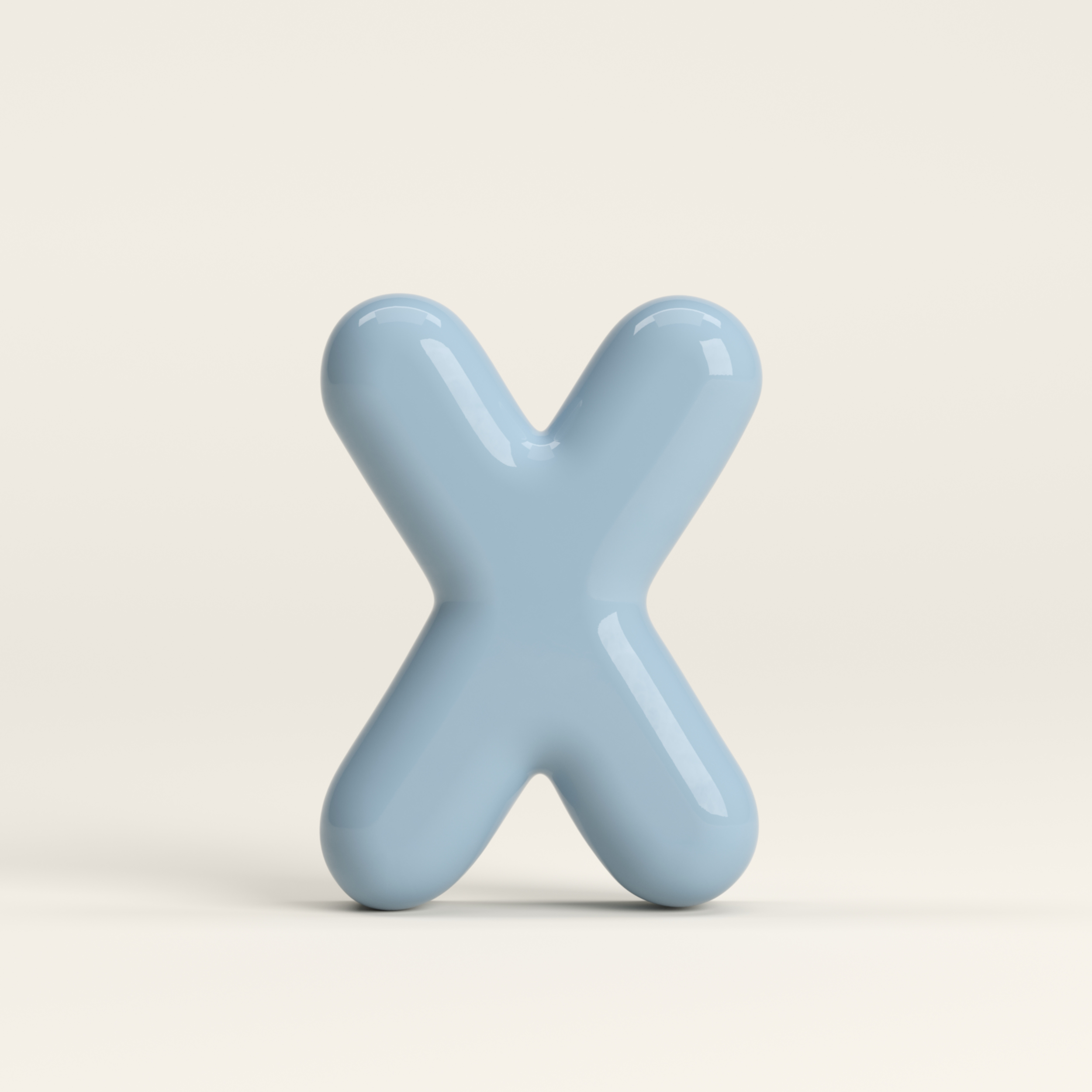 Letter X – handcrafted ceramic decor