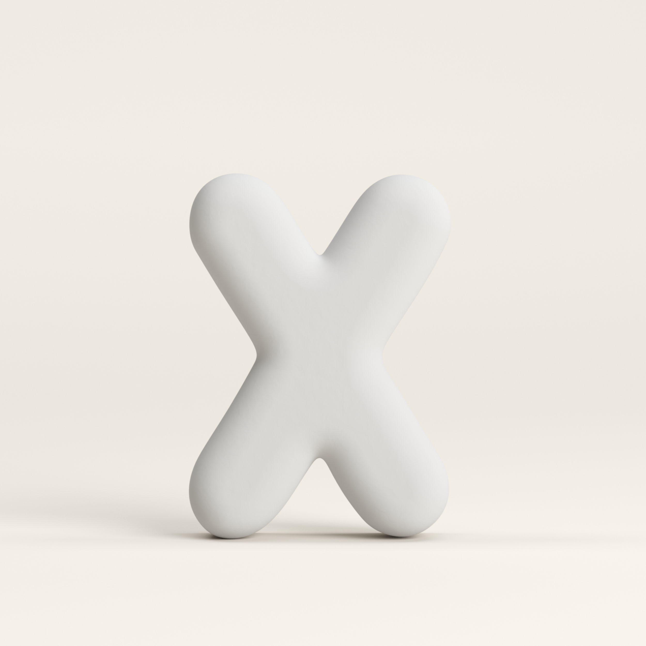 Letter X – Unglazed ceramic decor