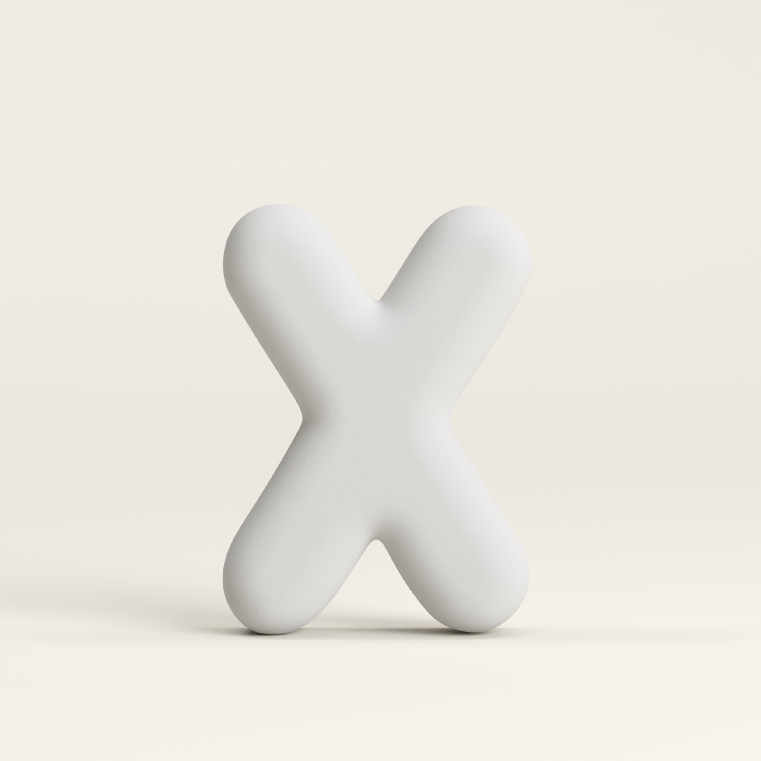 Letter X – Unglazed ceramic decor