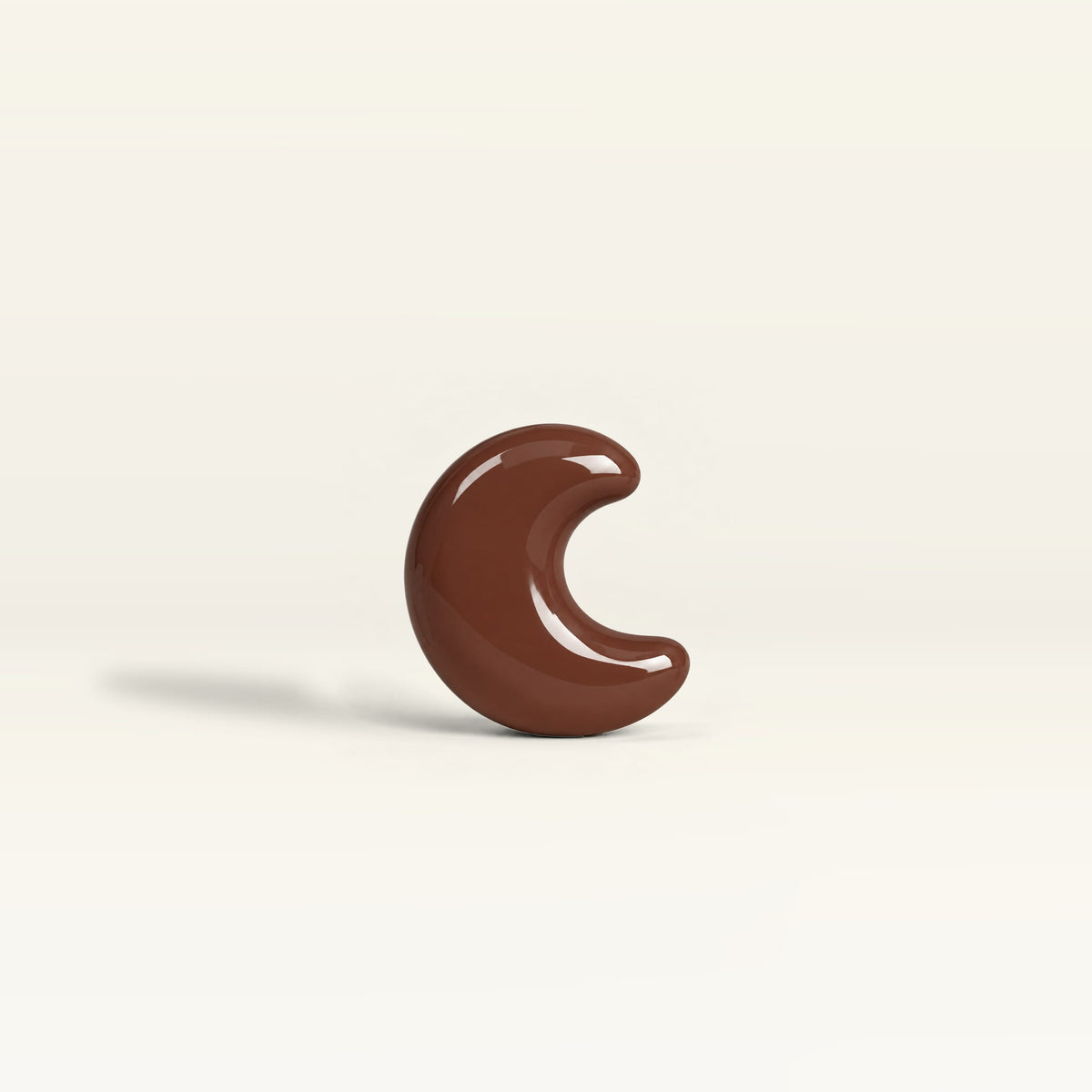 Moon – handcrafted ceramic decor in Deep chocolate brown