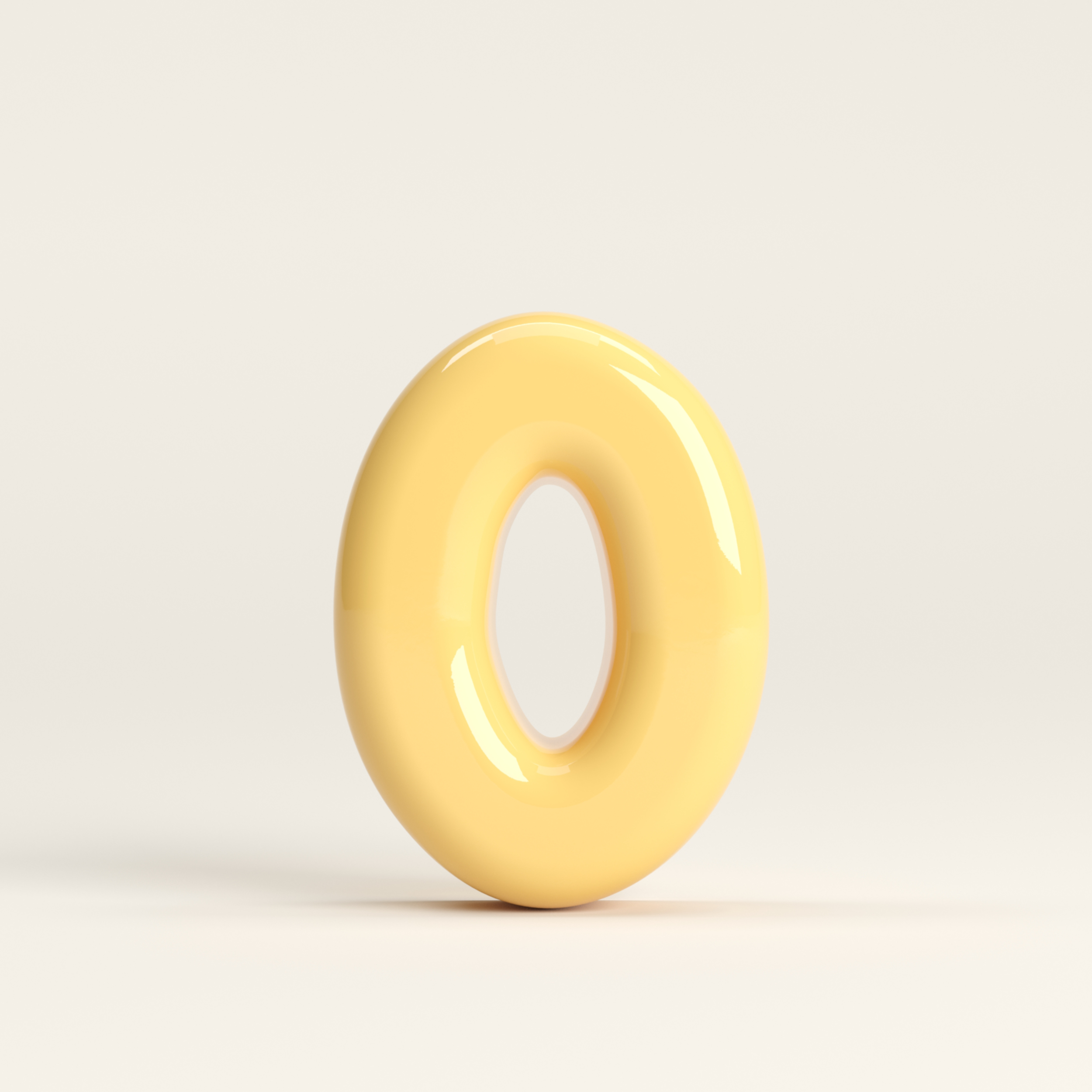 Number 0 – handcrafted ceramic decor