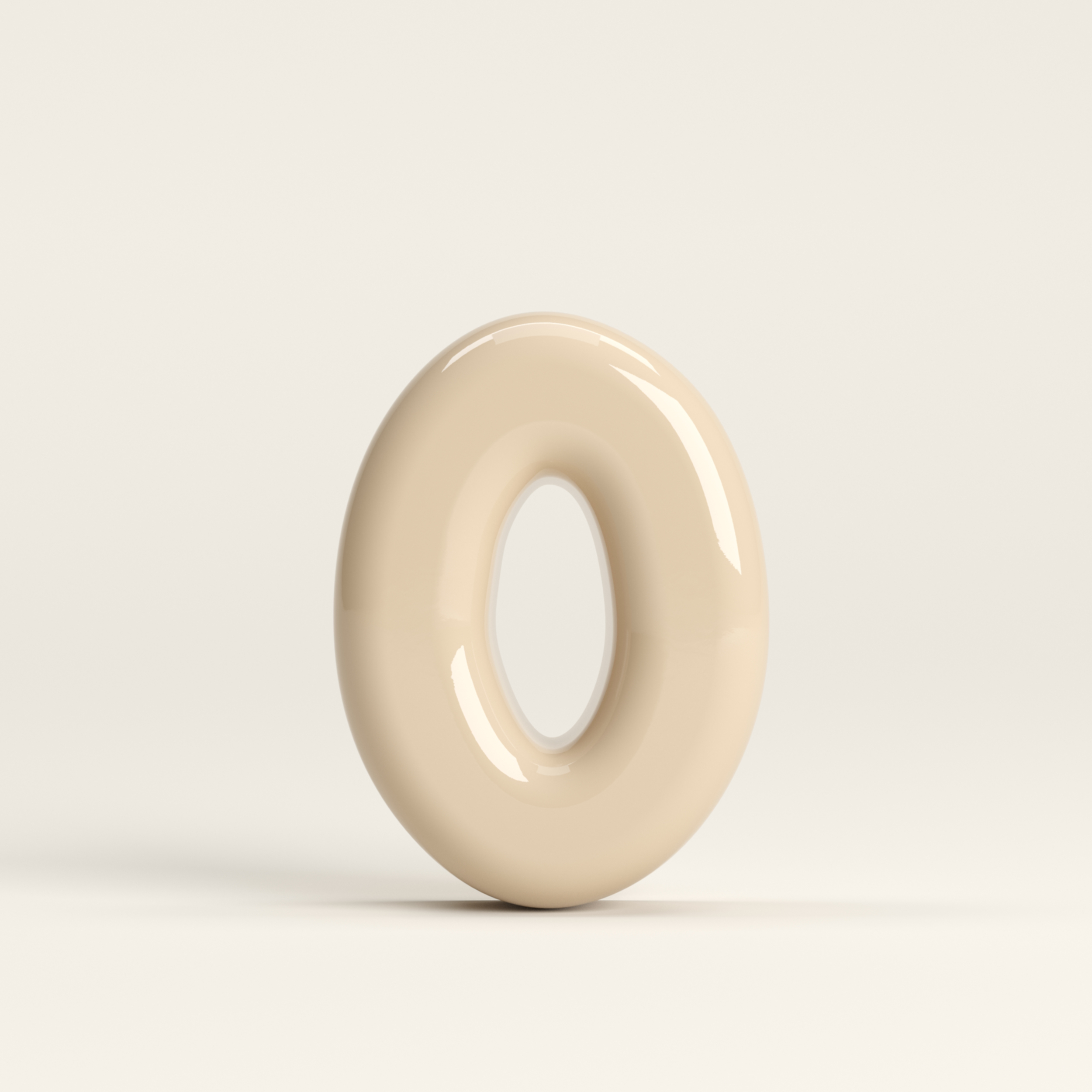 Number 0 – handcrafted ceramic decor