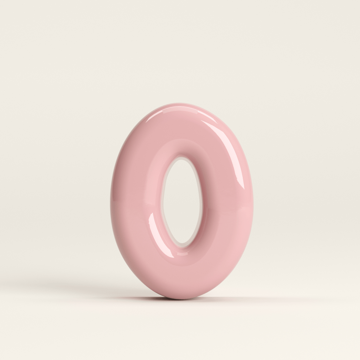 Number 0 – handcrafted ceramic decor