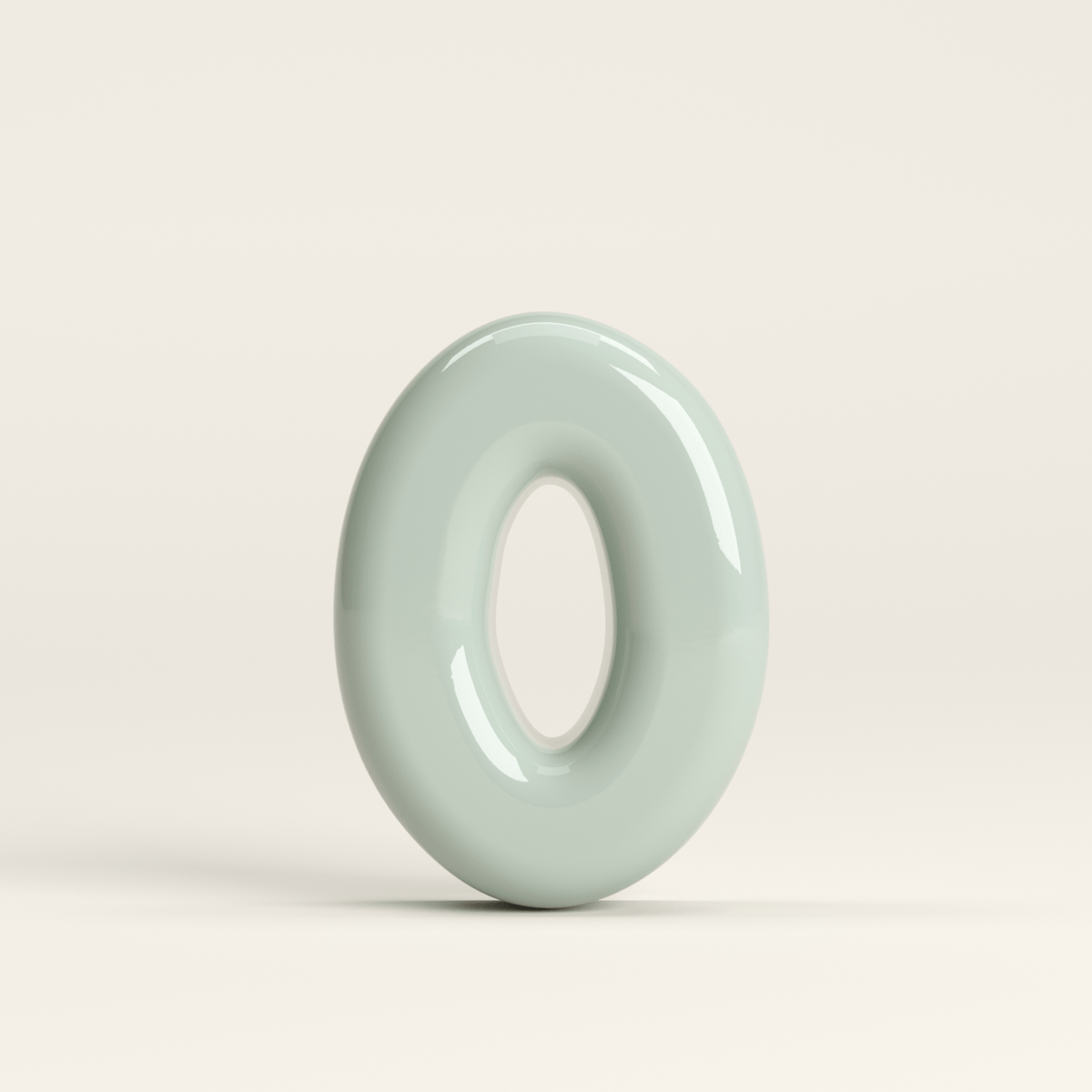 Number 0 – handcrafted ceramic decor