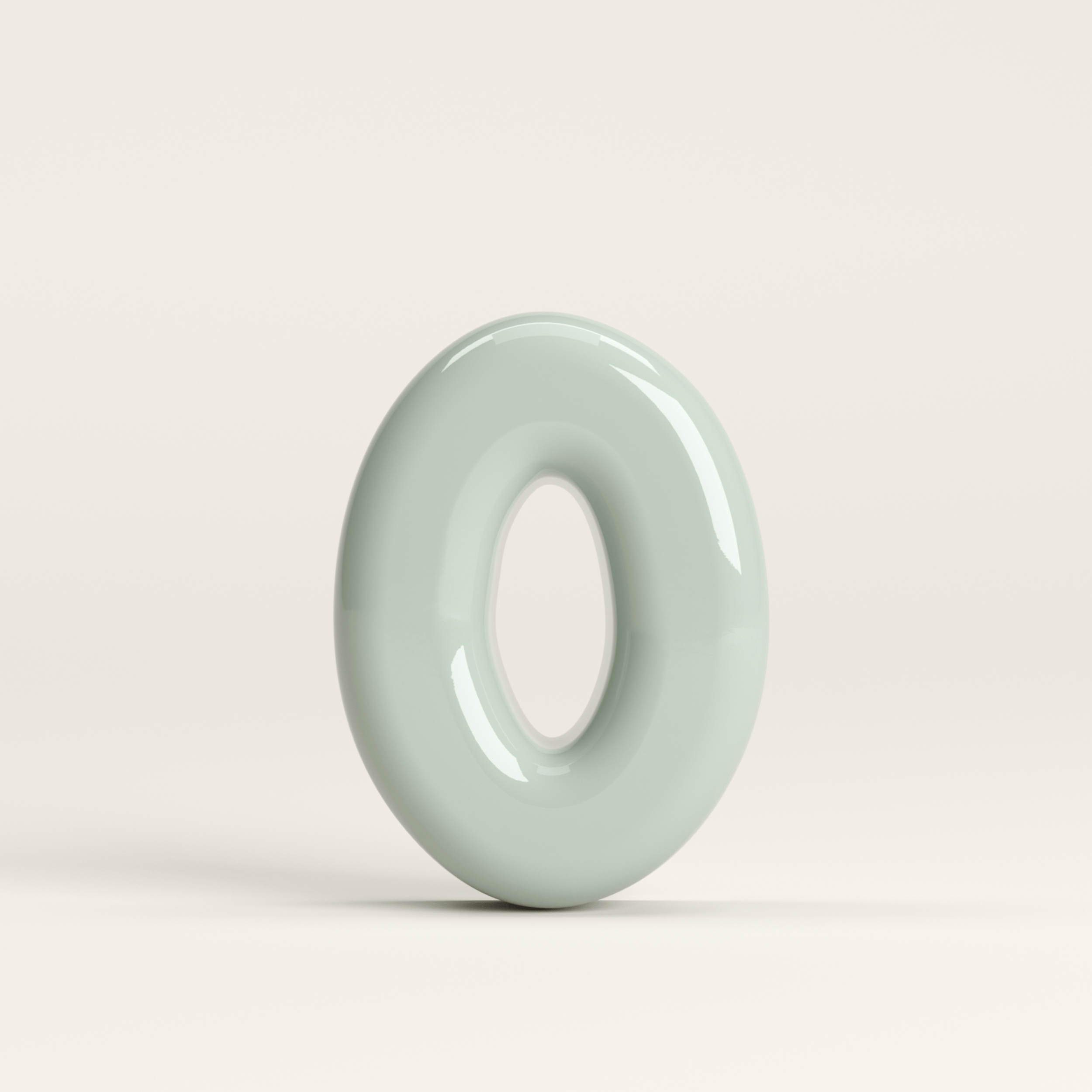 Number 0 – handcrafted ceramic decor