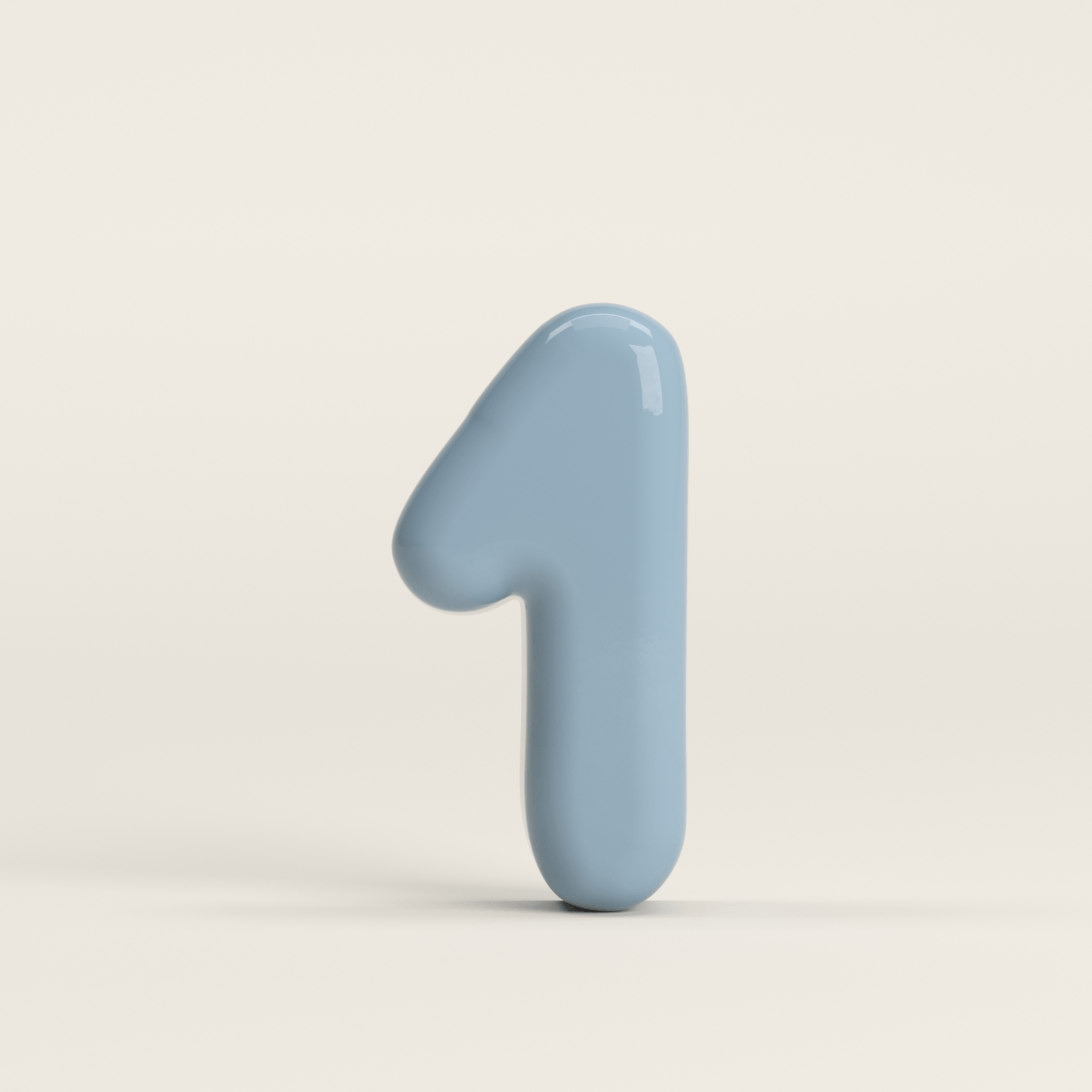 Number 1 – handcrafted ceramic decor