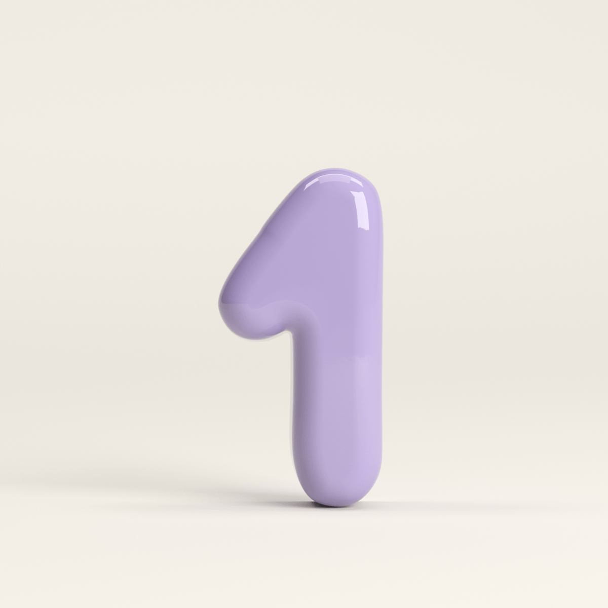 Number 1 – handcrafted ceramic decor