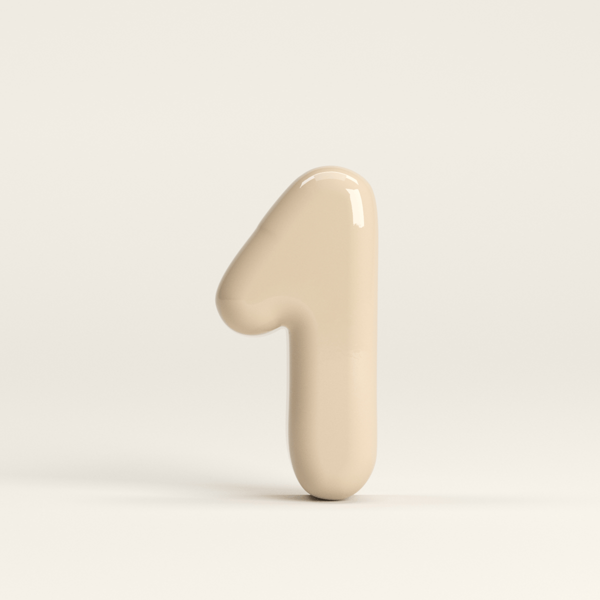 Number 1 – handcrafted ceramic decor