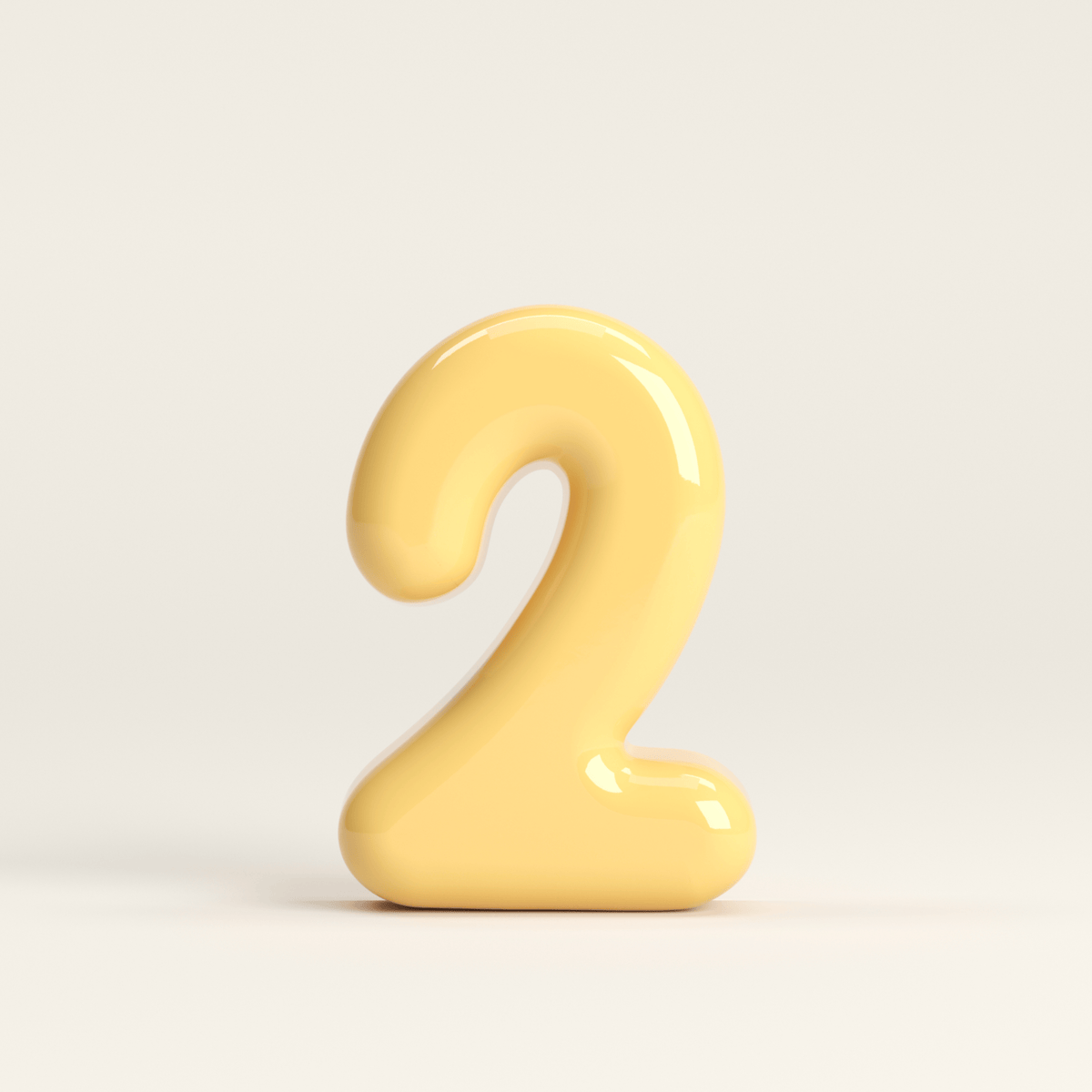 Number 2 – handcrafted ceramic decor