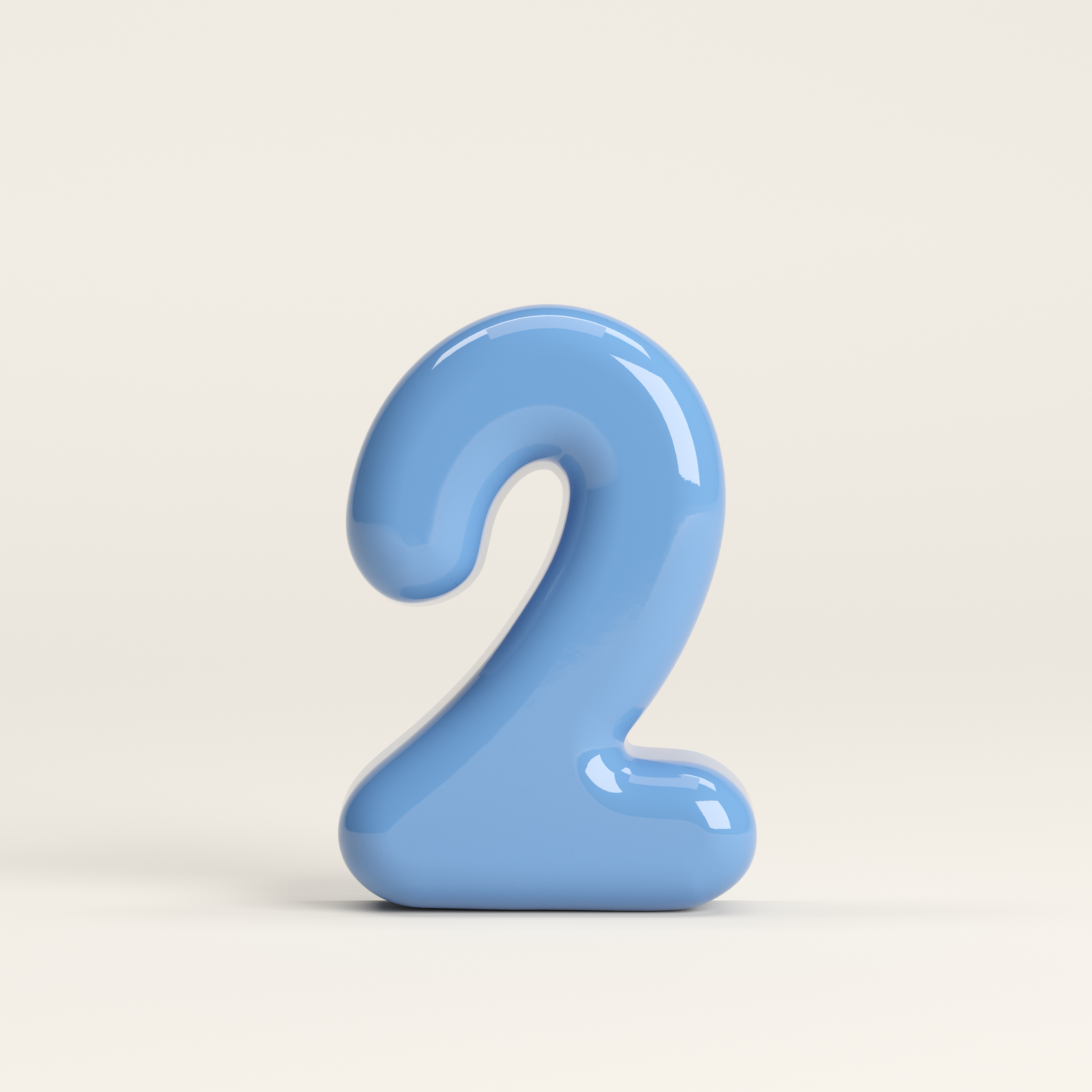 Number 2 – handcrafted ceramic decor