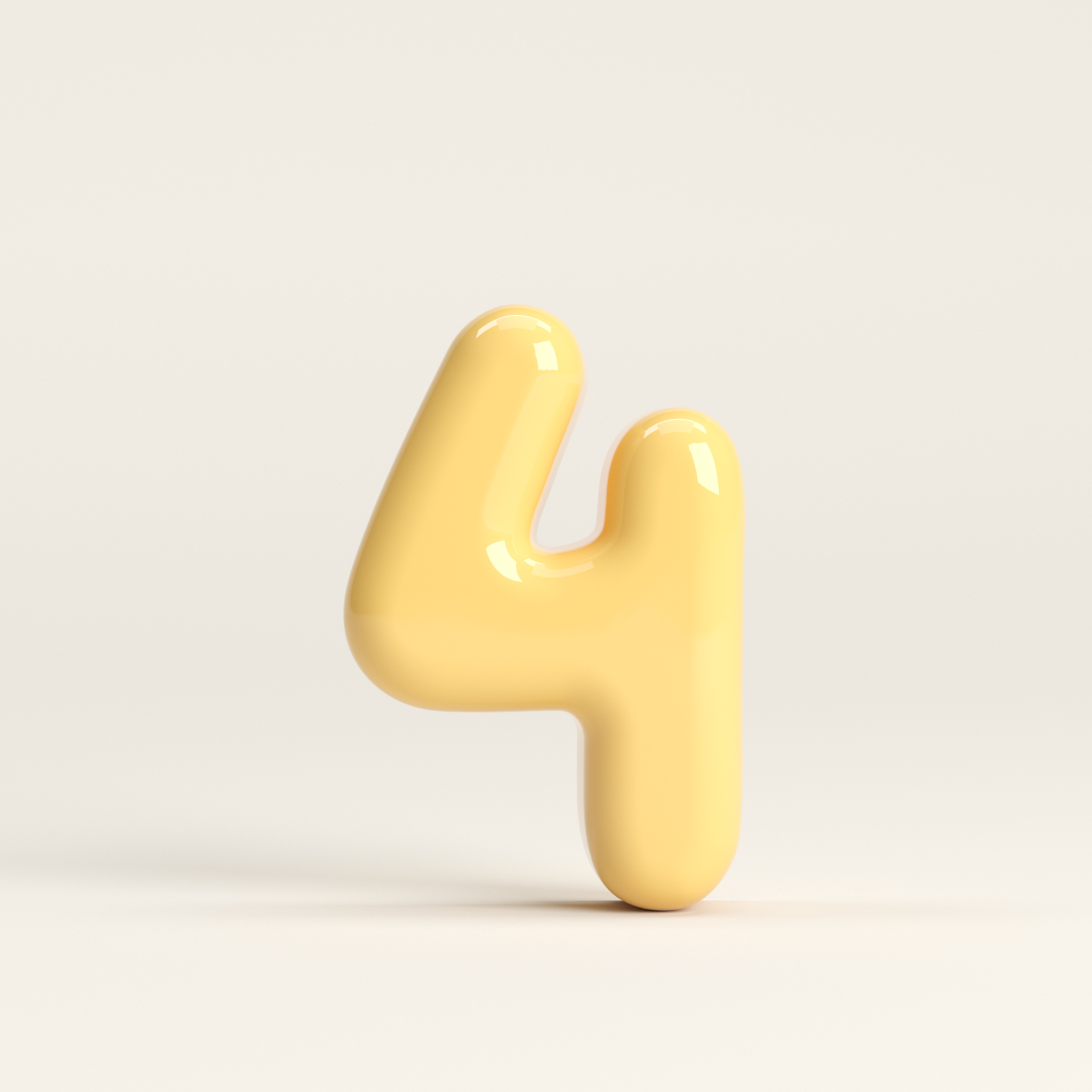 Number 4 – handcrafted ceramic decor