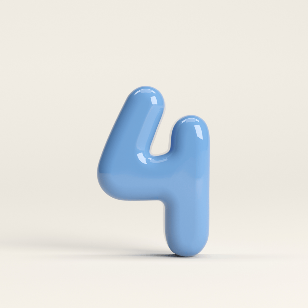 Number 4 – handcrafted ceramic decor