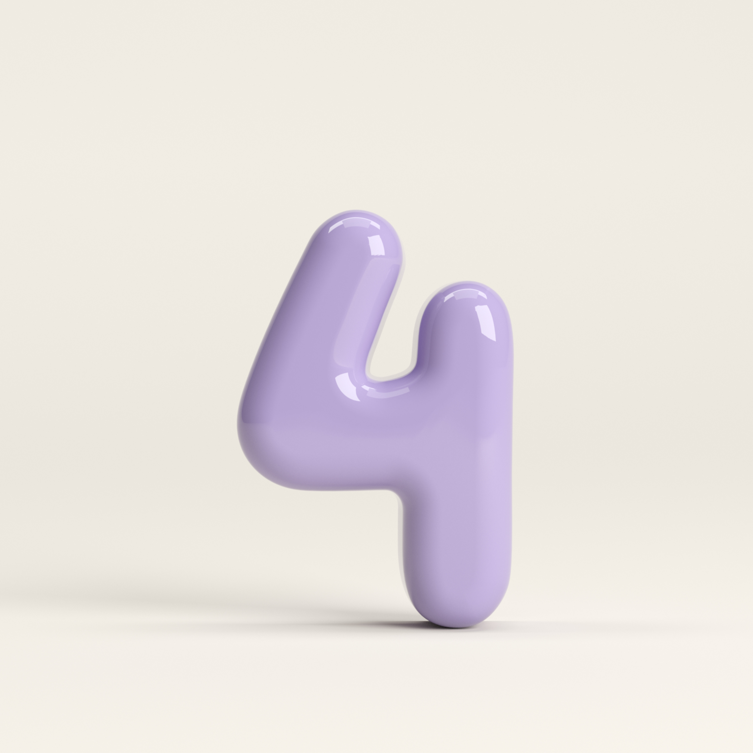 Number 4 – handcrafted ceramic decor