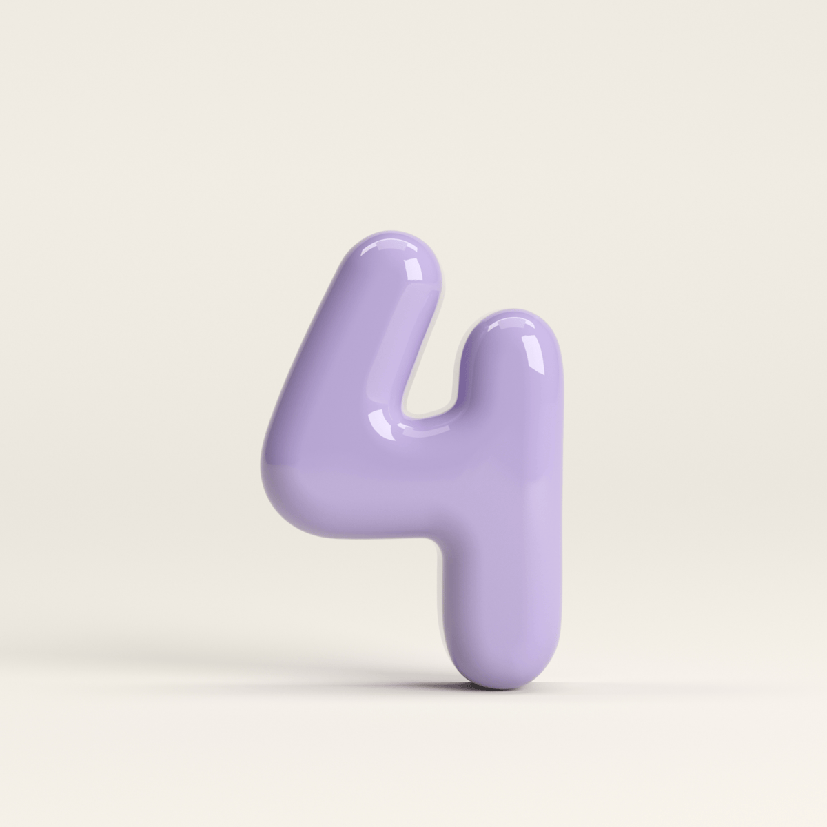 Purple ceramic number &