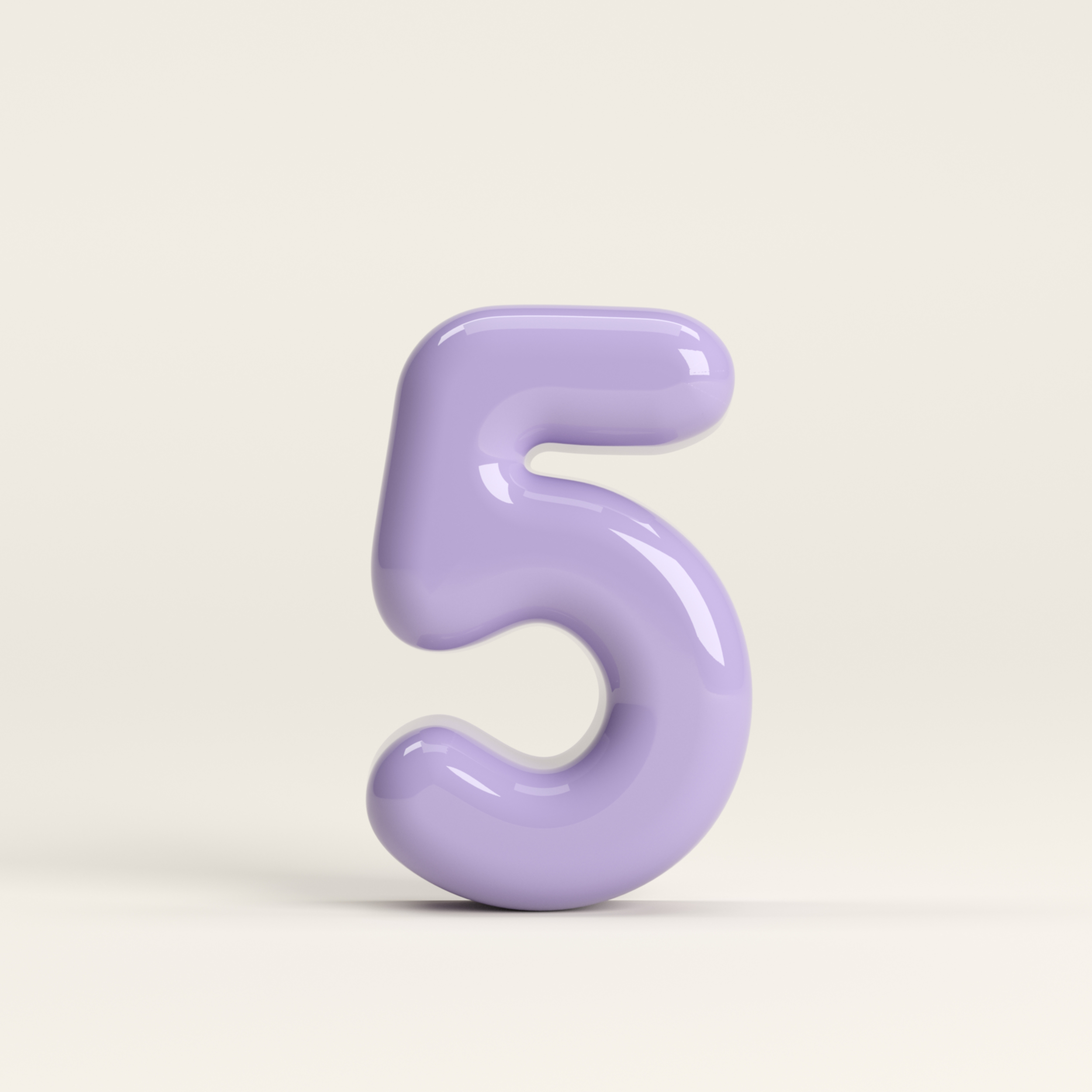Number 5 – handcrafted ceramic decor