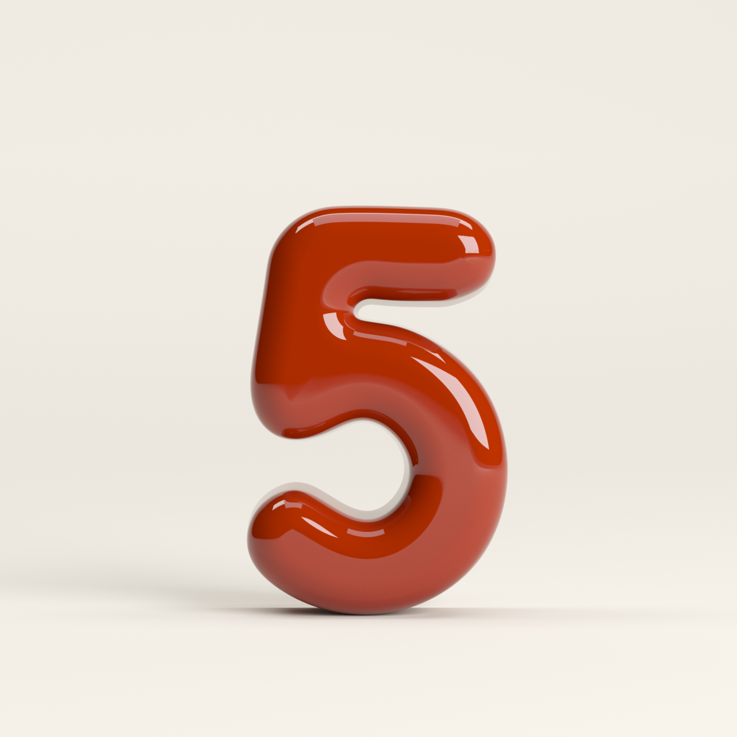 Number 5 – handcrafted ceramic decor