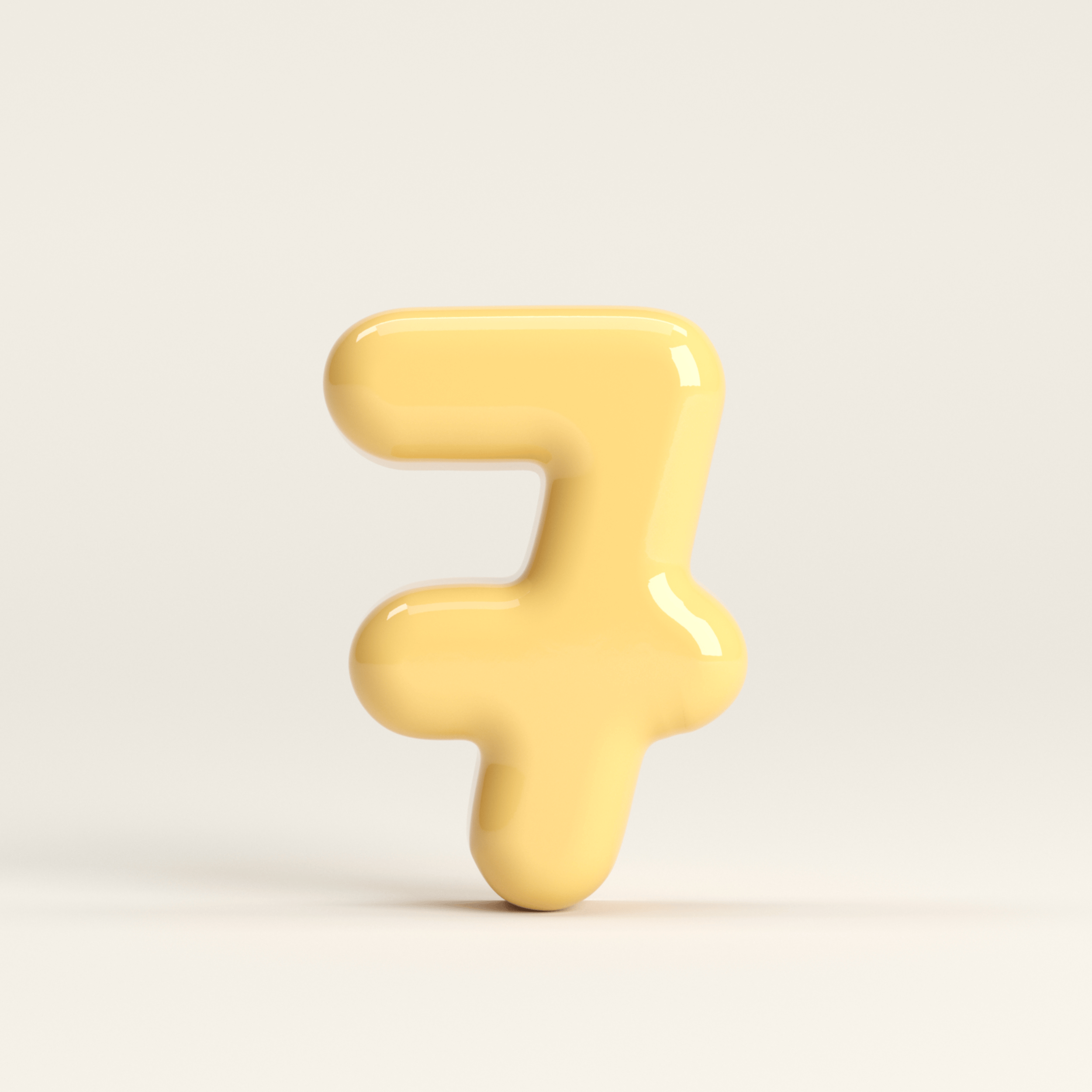 Number 7 – handcrafted ceramic decor