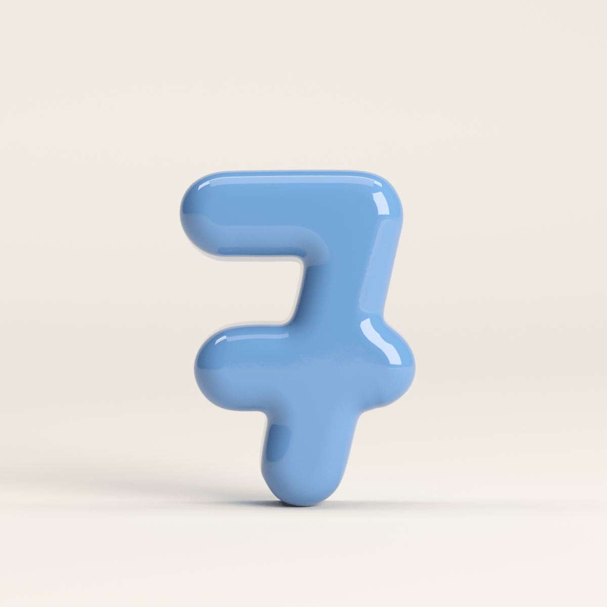 Number 7 – handcrafted ceramic decor