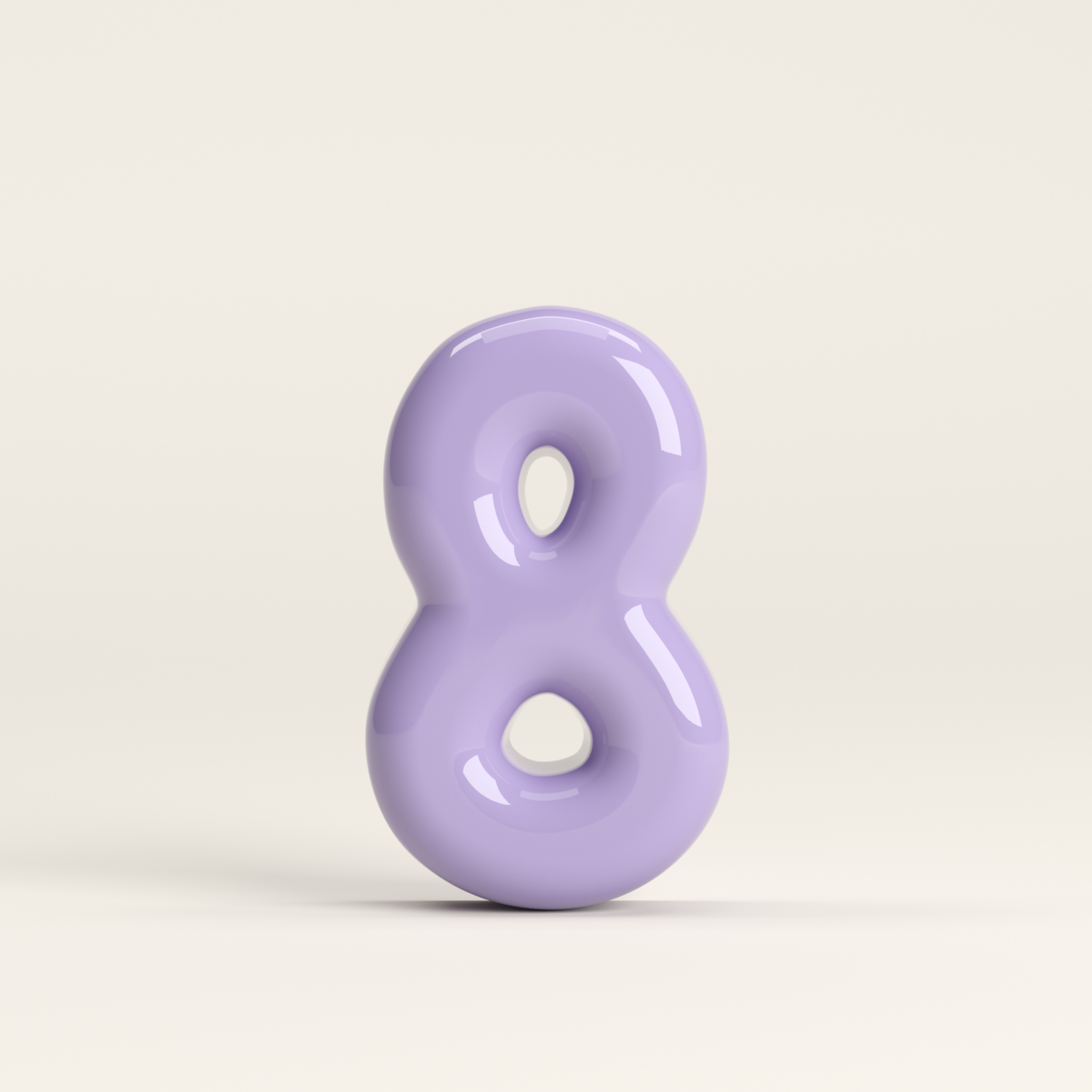Number 8 – handcrafted ceramic decor