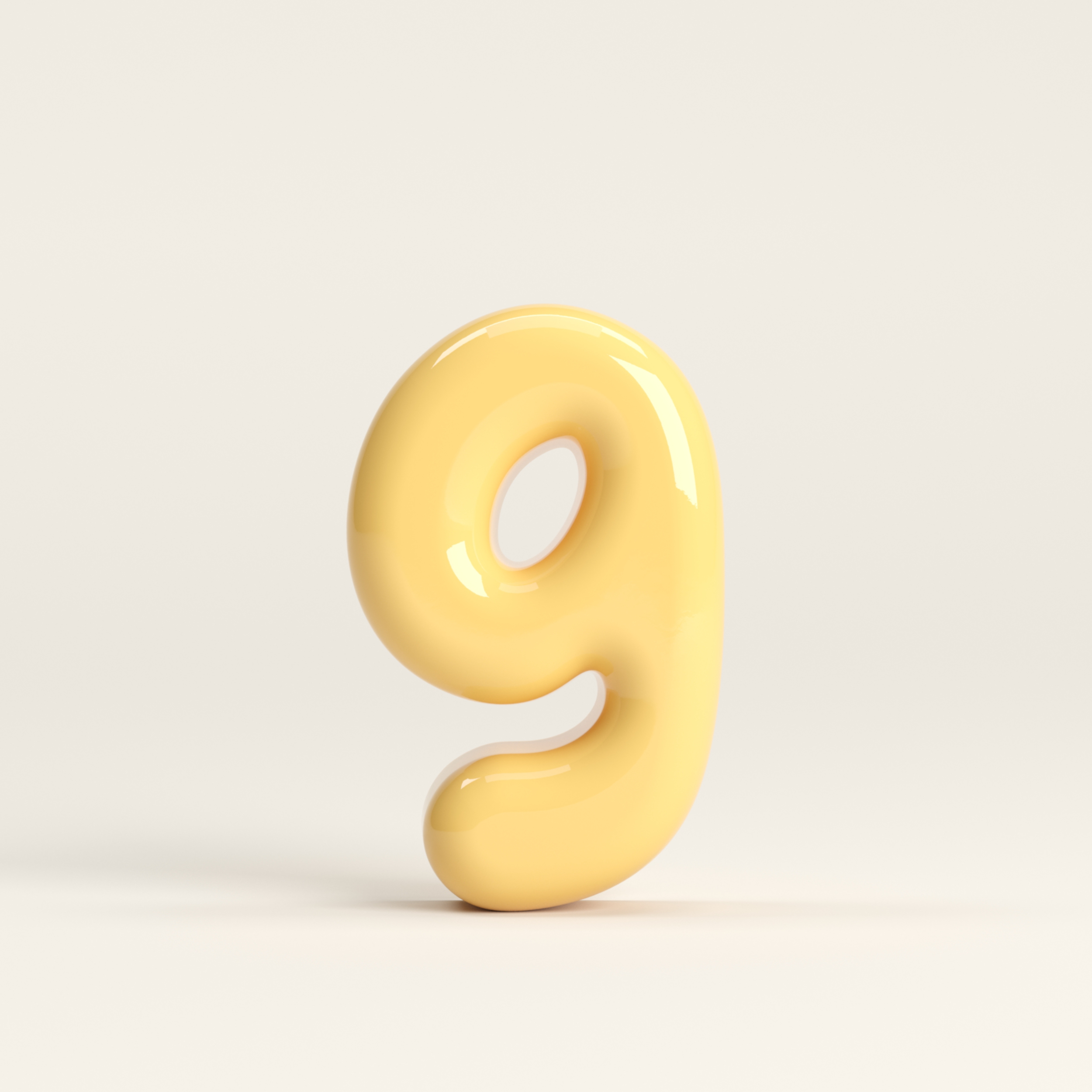 Number 9 – handcrafted ceramic decor