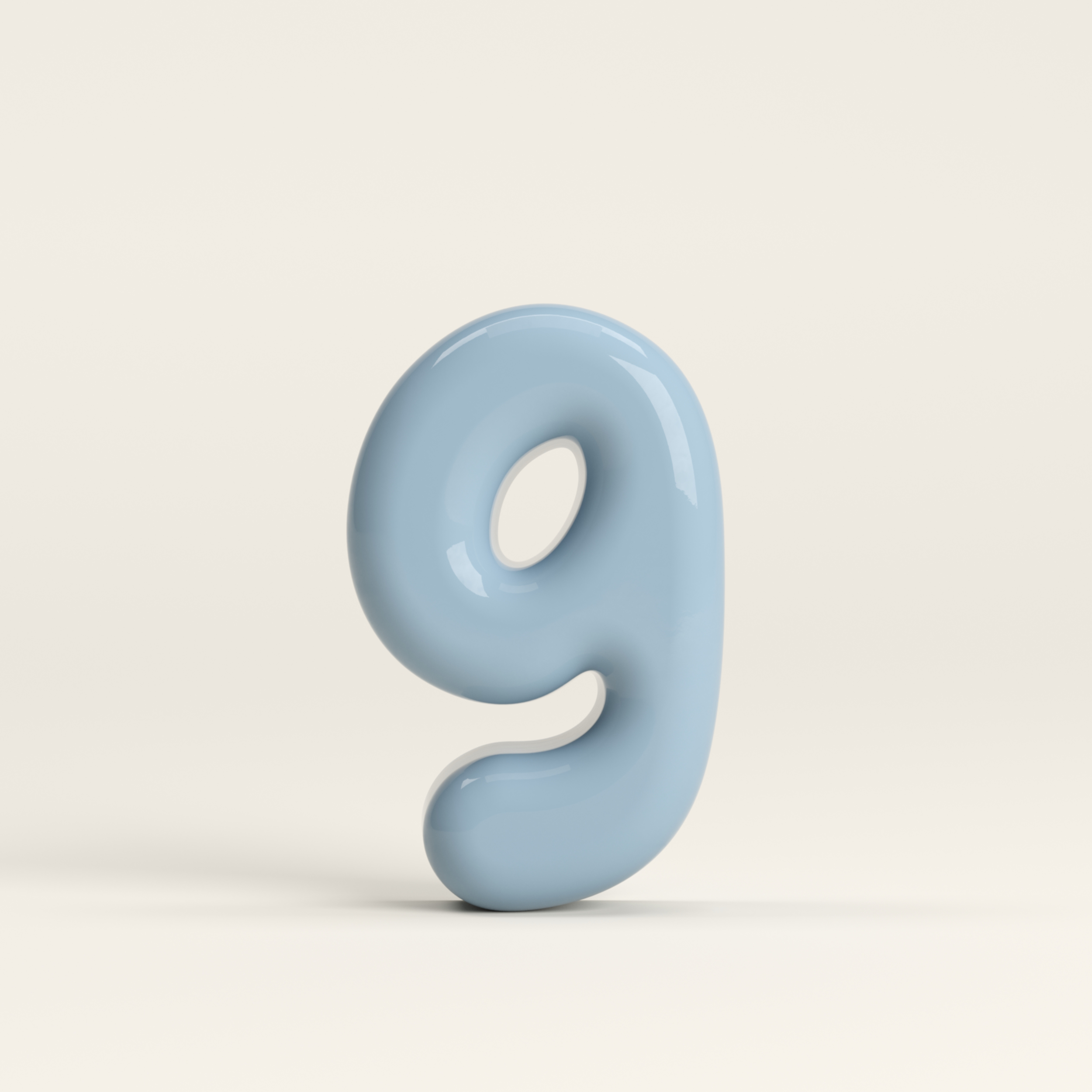 Number 9 – handcrafted ceramic decor
