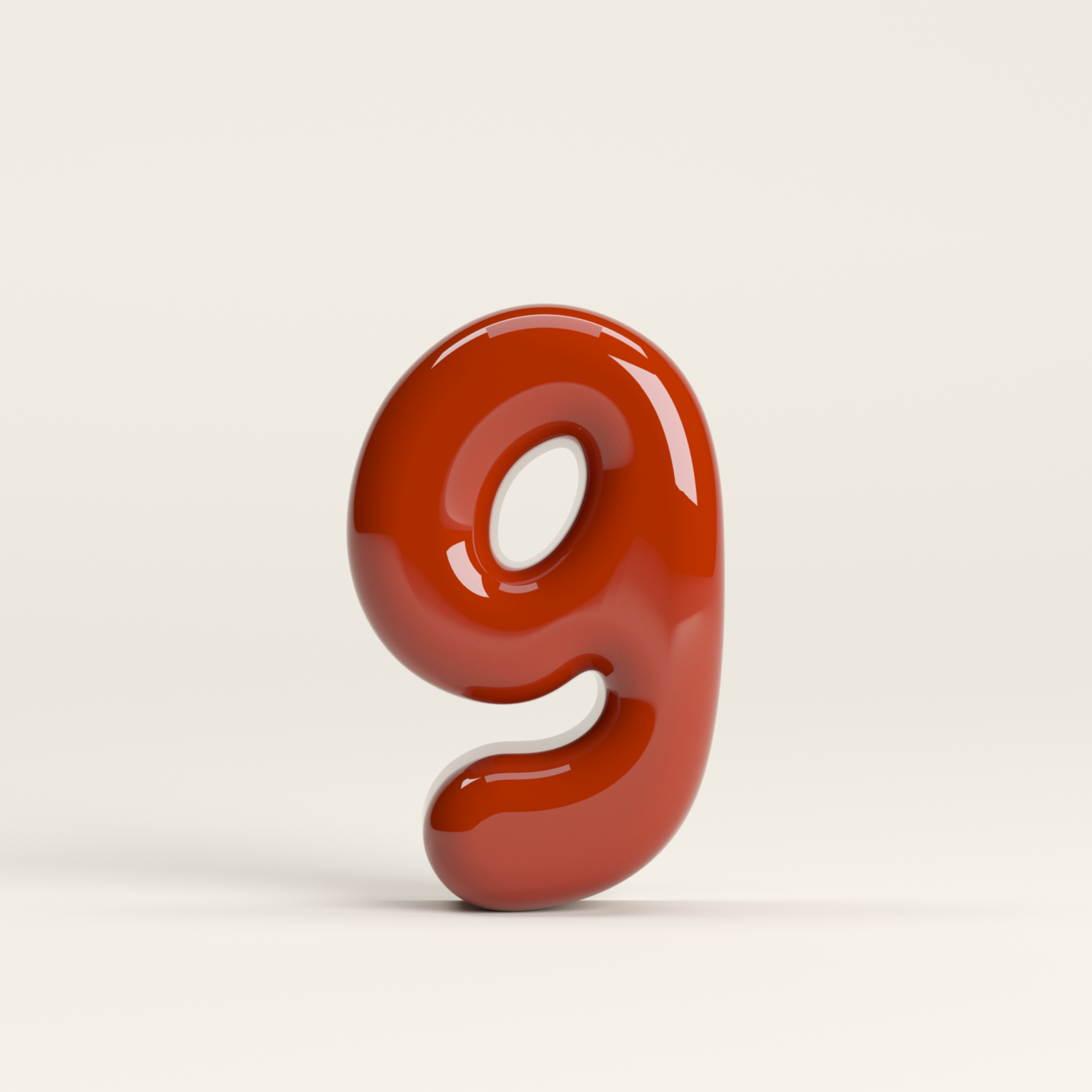 Number 9 – handcrafted ceramic decor