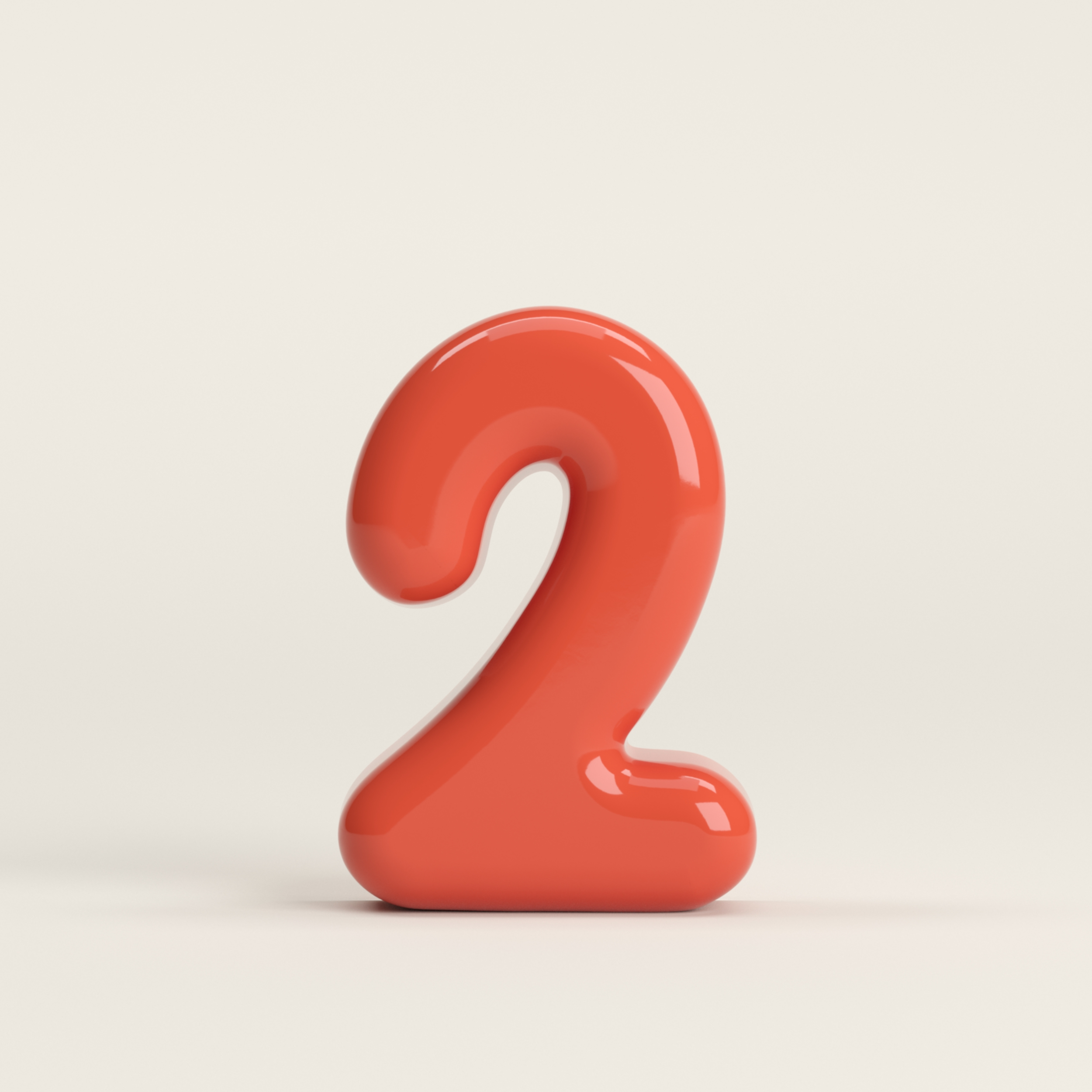 Number 2 – handcrafted ceramic decor