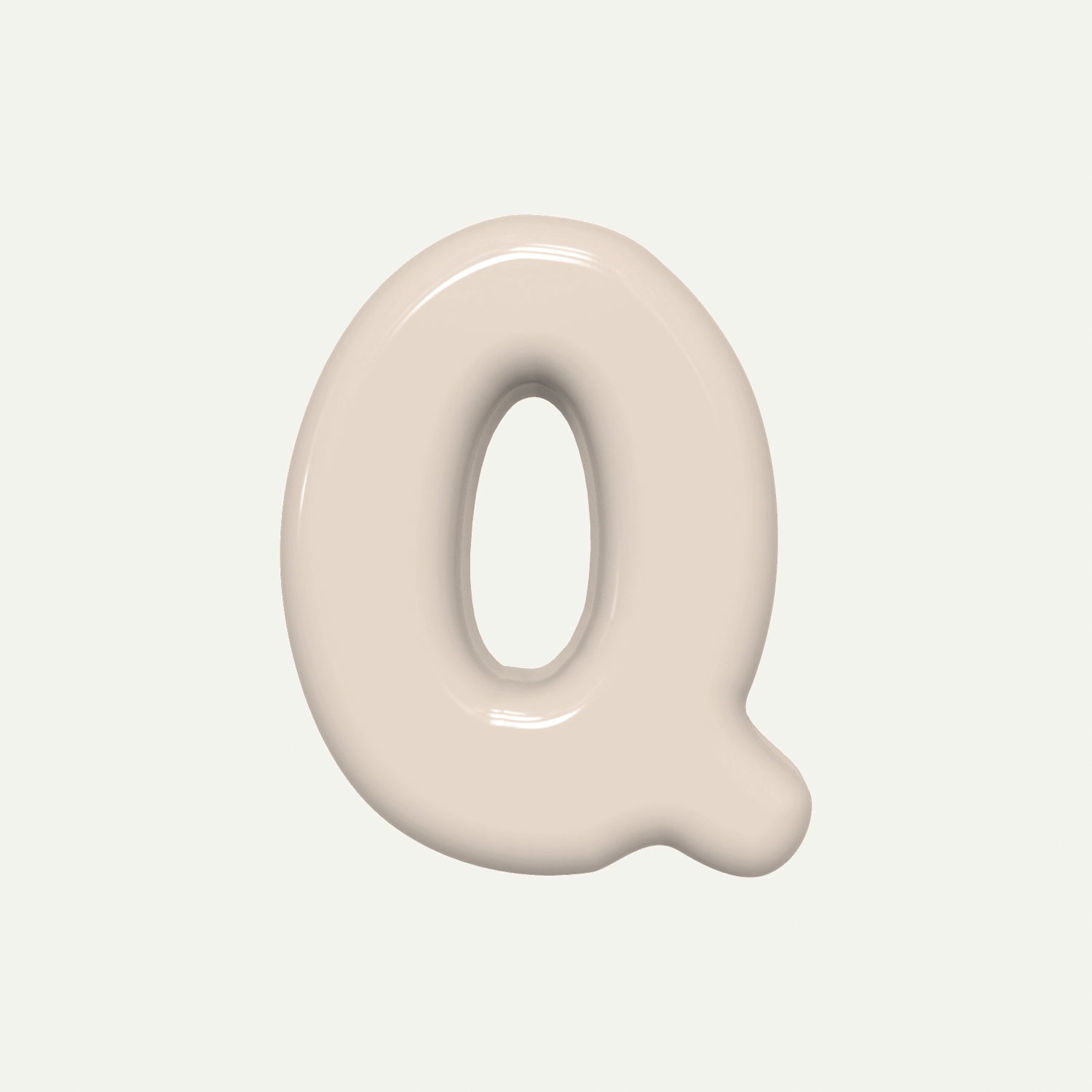 Letter P – handcrafted ceramic decor