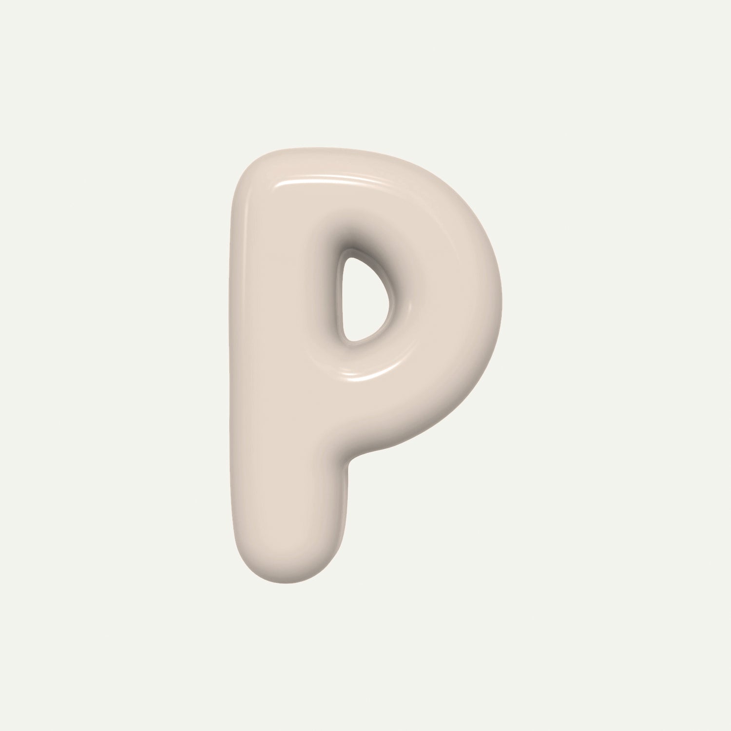 Letter P – handcrafted ceramic decor