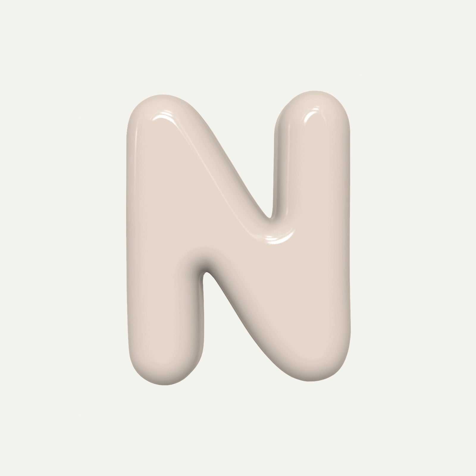 Letter N – handcrafted ceramic decor