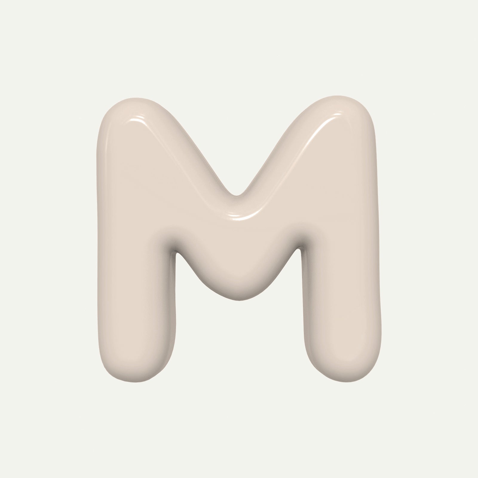 Letter M – handcrafted ceramic decor