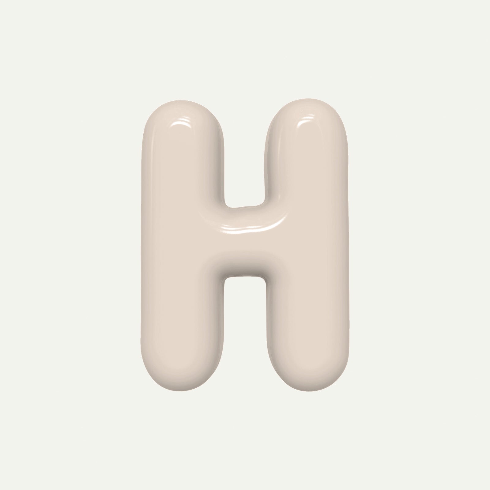 Letter H – handcrafted ceramic decor