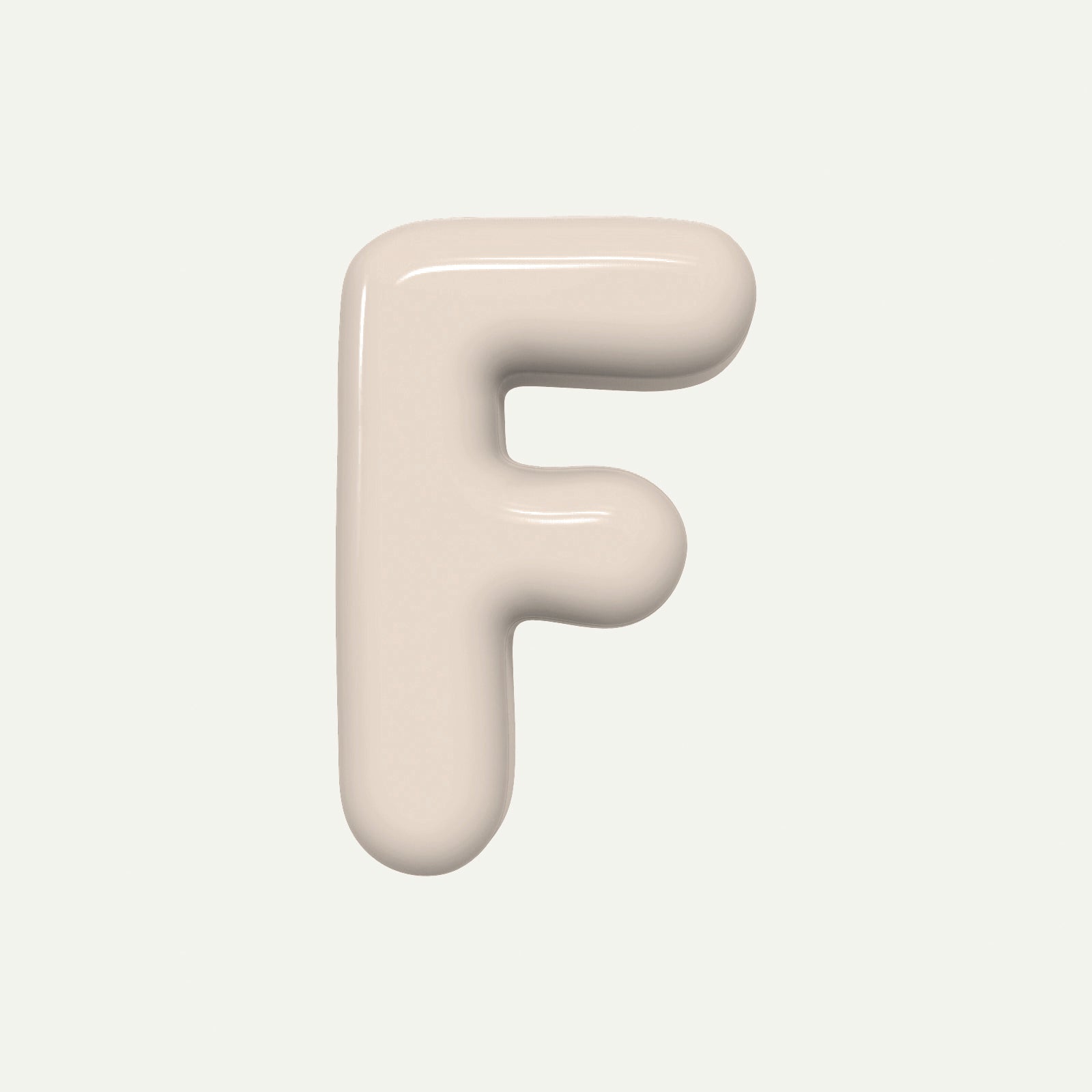 Letter F – handcrafted ceramic decor