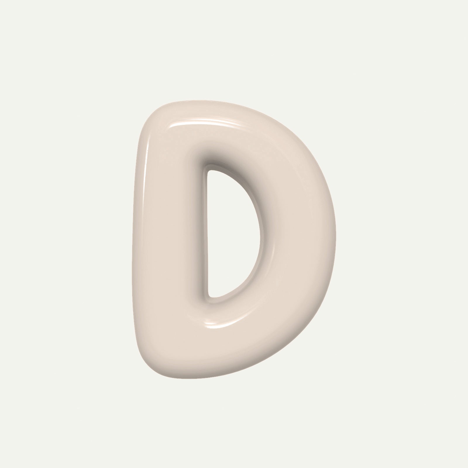 Letter D – handcrafted ceramic decor