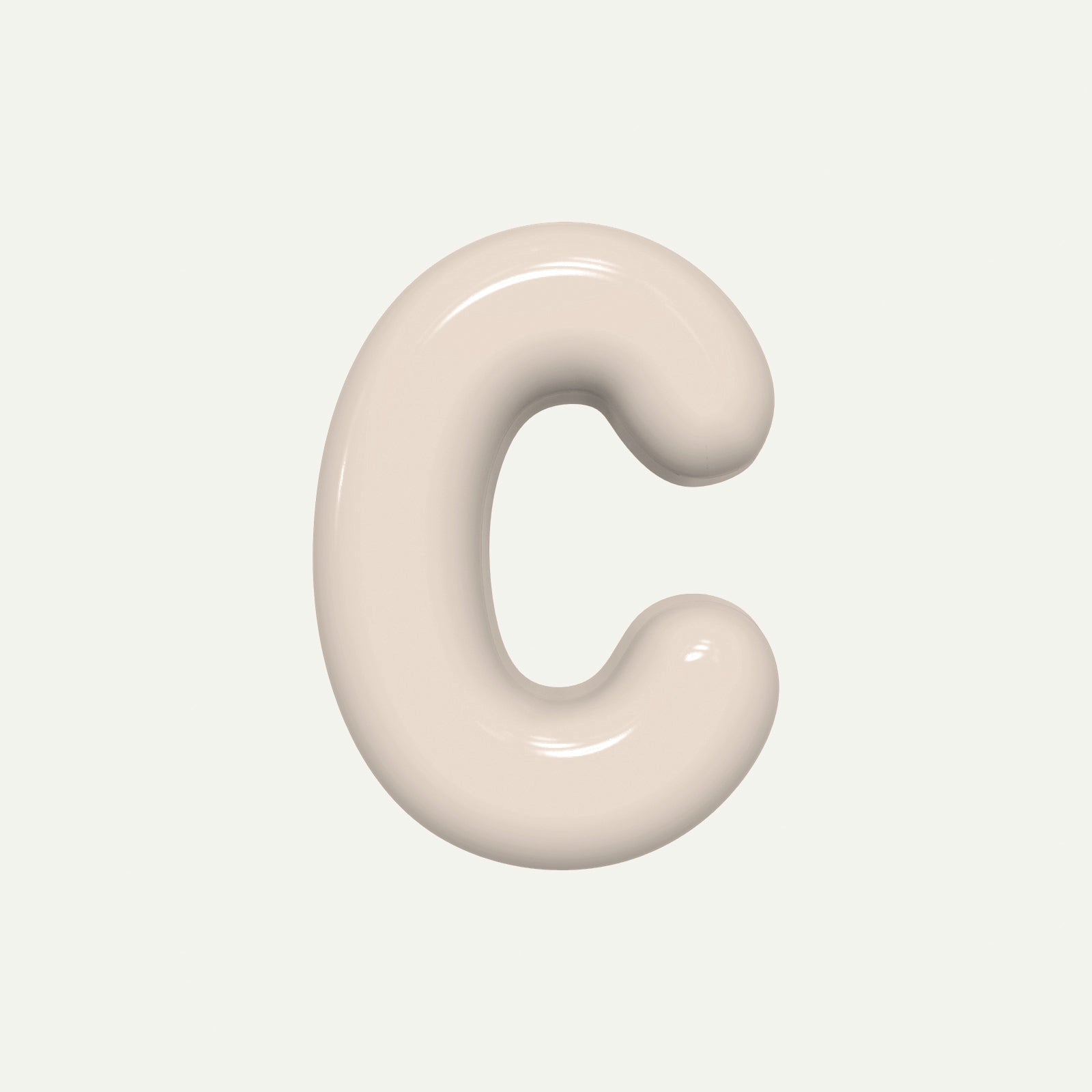 Letter C – handcrafted ceramic decor
